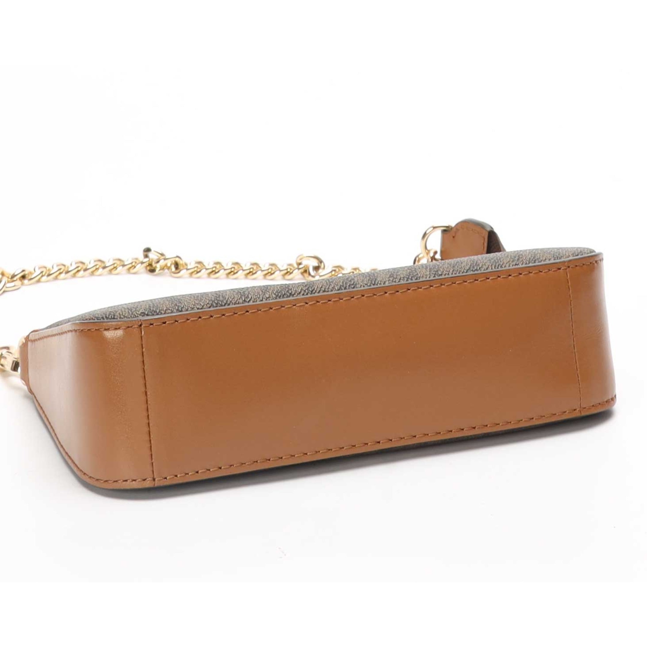 Michael Kors Brown Jet Set Small Chain Pouchette