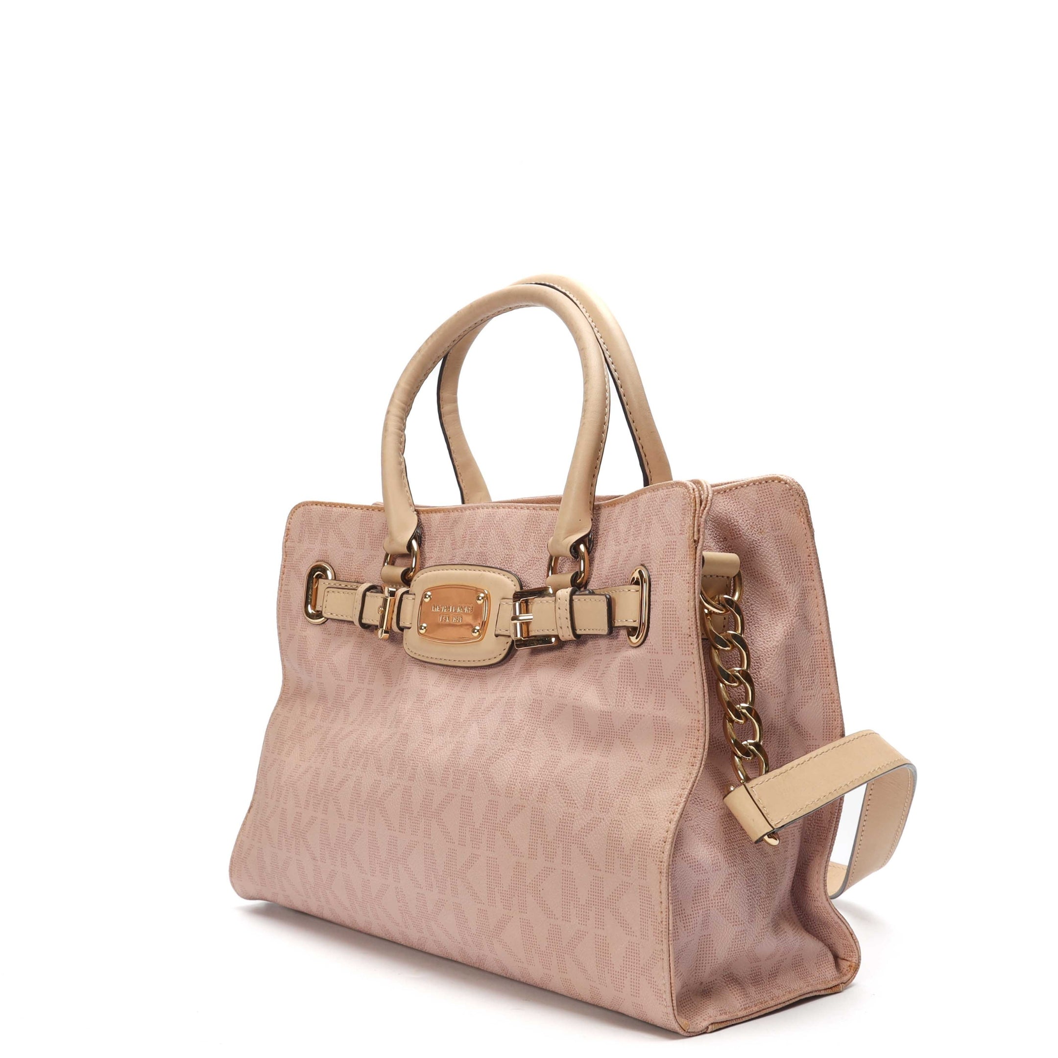 Michael Kors Hamilton Pink Logo Satchel