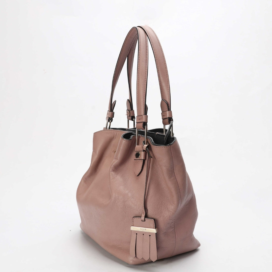 Tods Pink Medium Shopping Bag