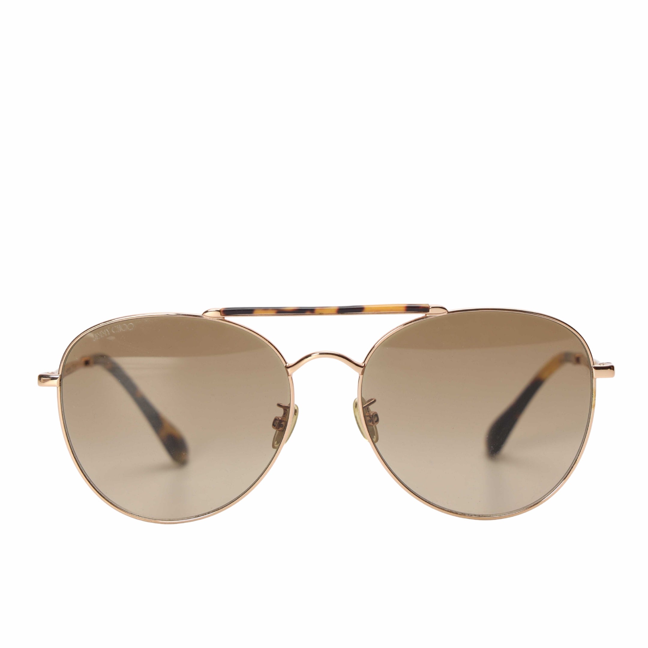 Jimmy Choo Gold Abbie Aviator Sunglasses