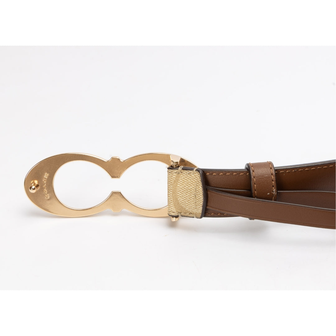 Coach Signature CC Buckle Belt
