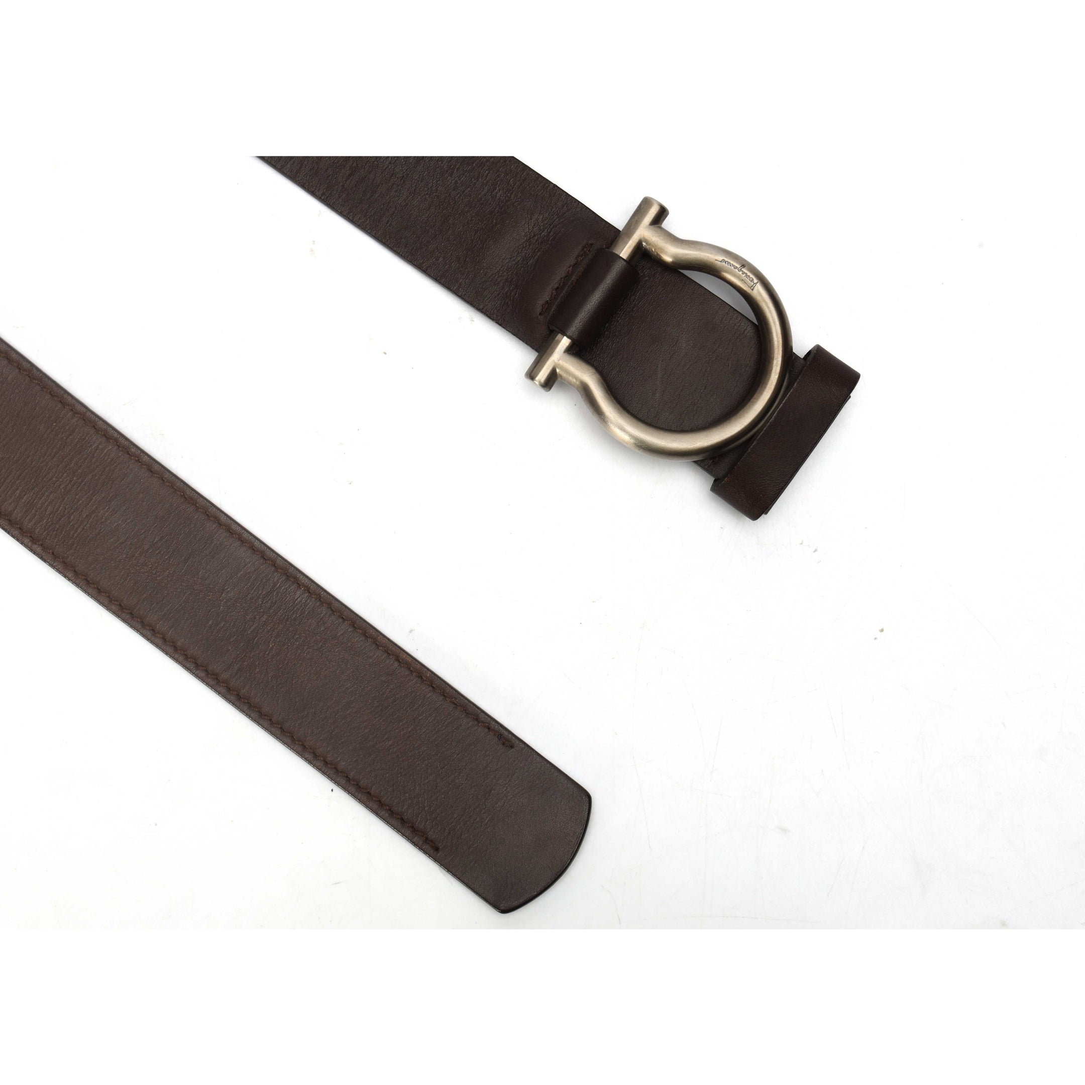 Ferragamo Black Classic Golden Buckle Belt