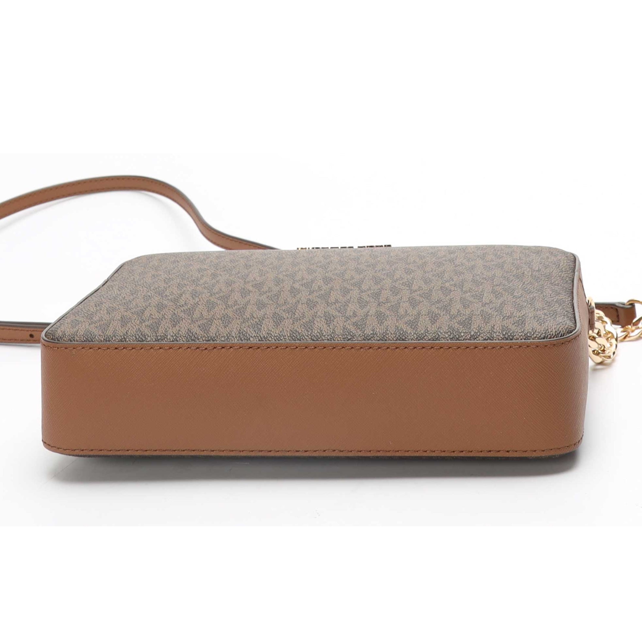 Michael Kors Brown Jet Set Logo Camera Crossbody Bag