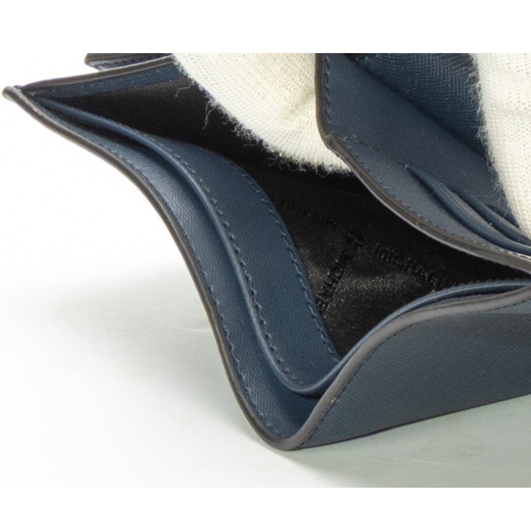 Michael Kors Blue Hudson Leather Billfold Wallet