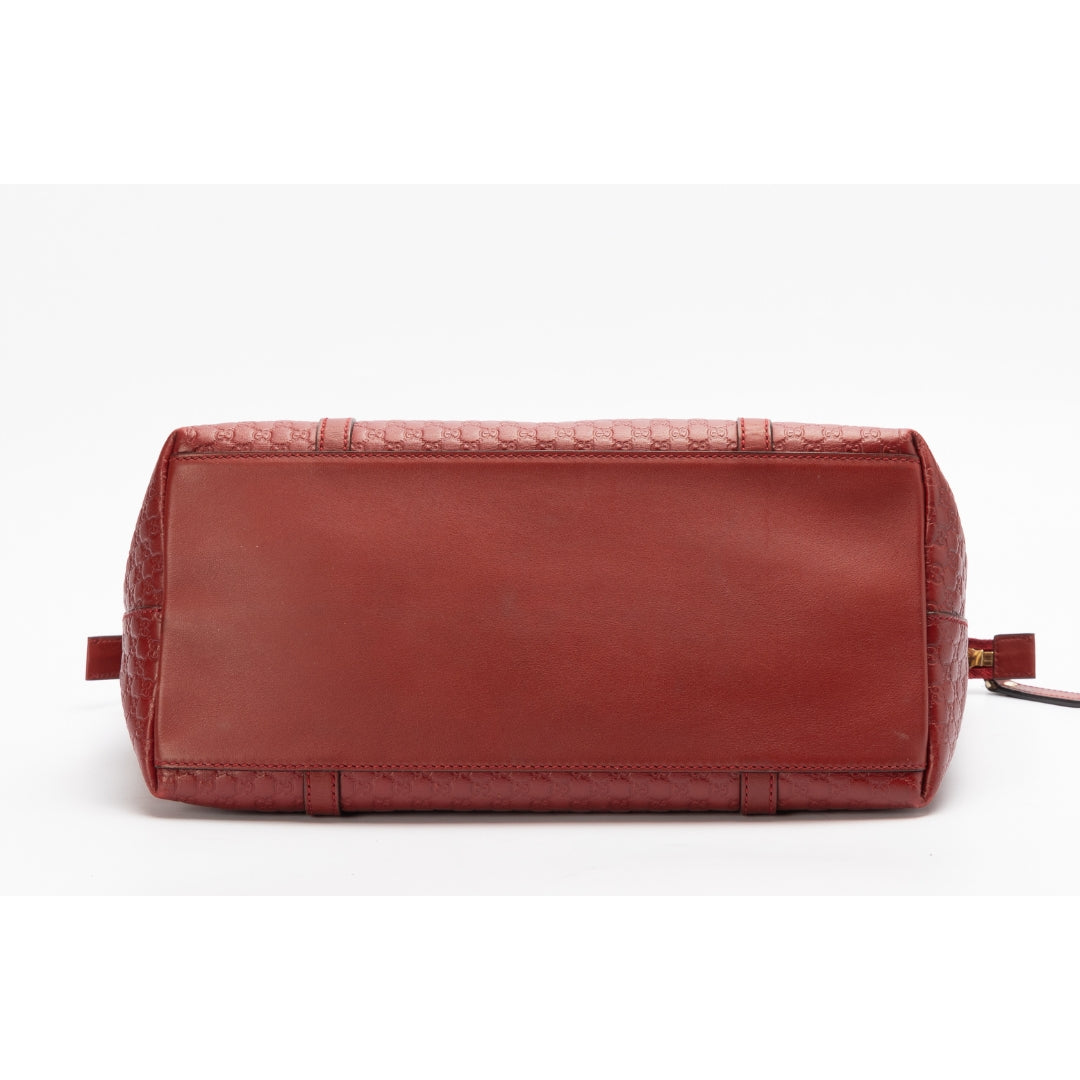 Gucci Red Microguccissima Leather Dome Satchel