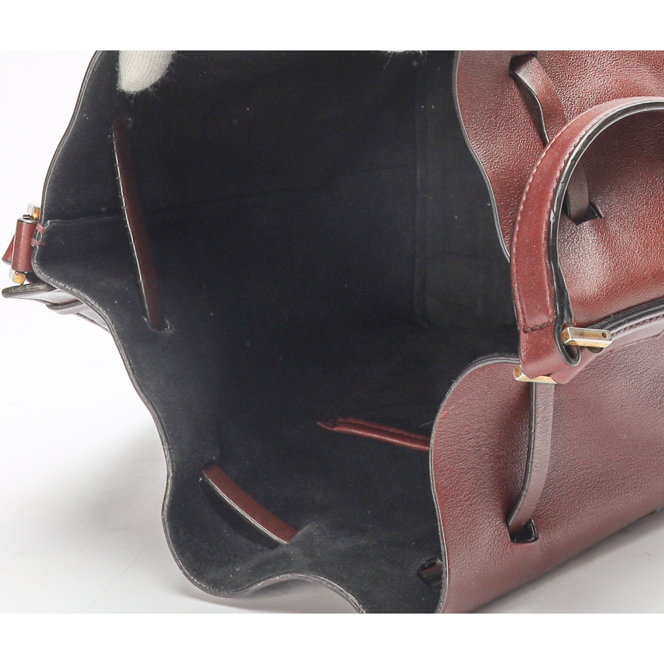 Michael Kors Miranda Burgundy Bucket Crossbody Bag