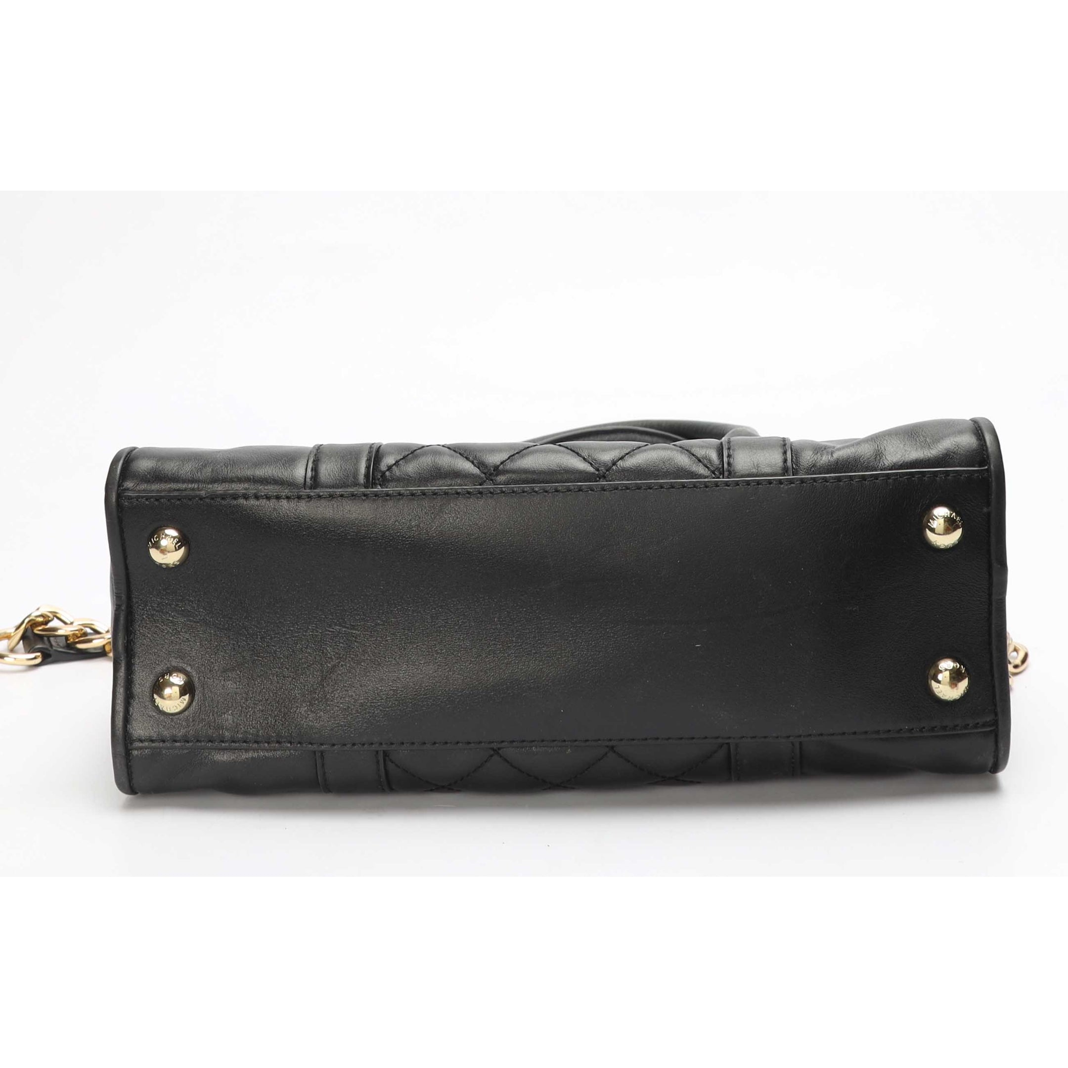 Michael Kors Hamilton Black Quilted Satchel