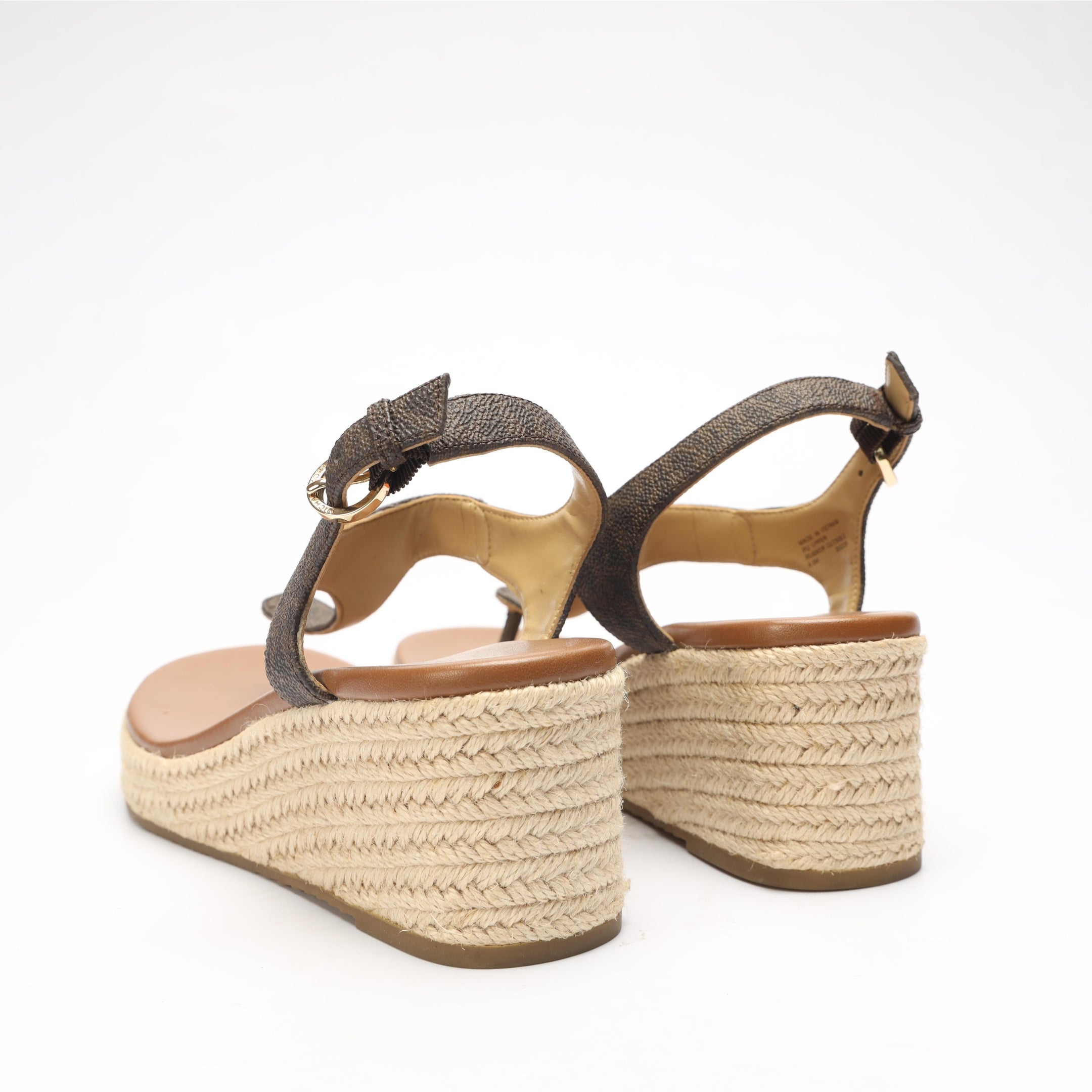 Michael Kors Laney Logo Espadrille Wedge Sandal
