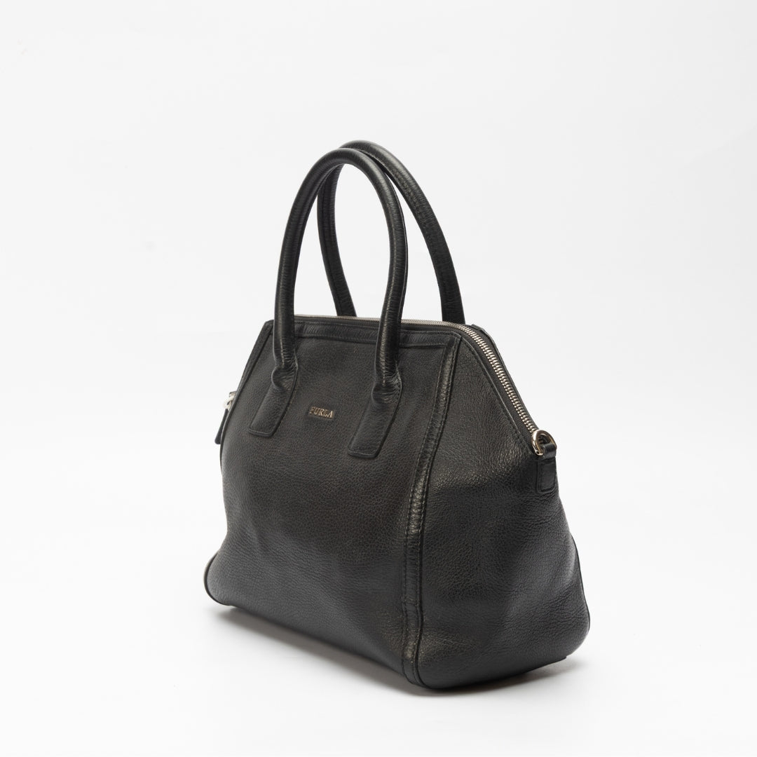 Furla Pebbled Leather Satchel