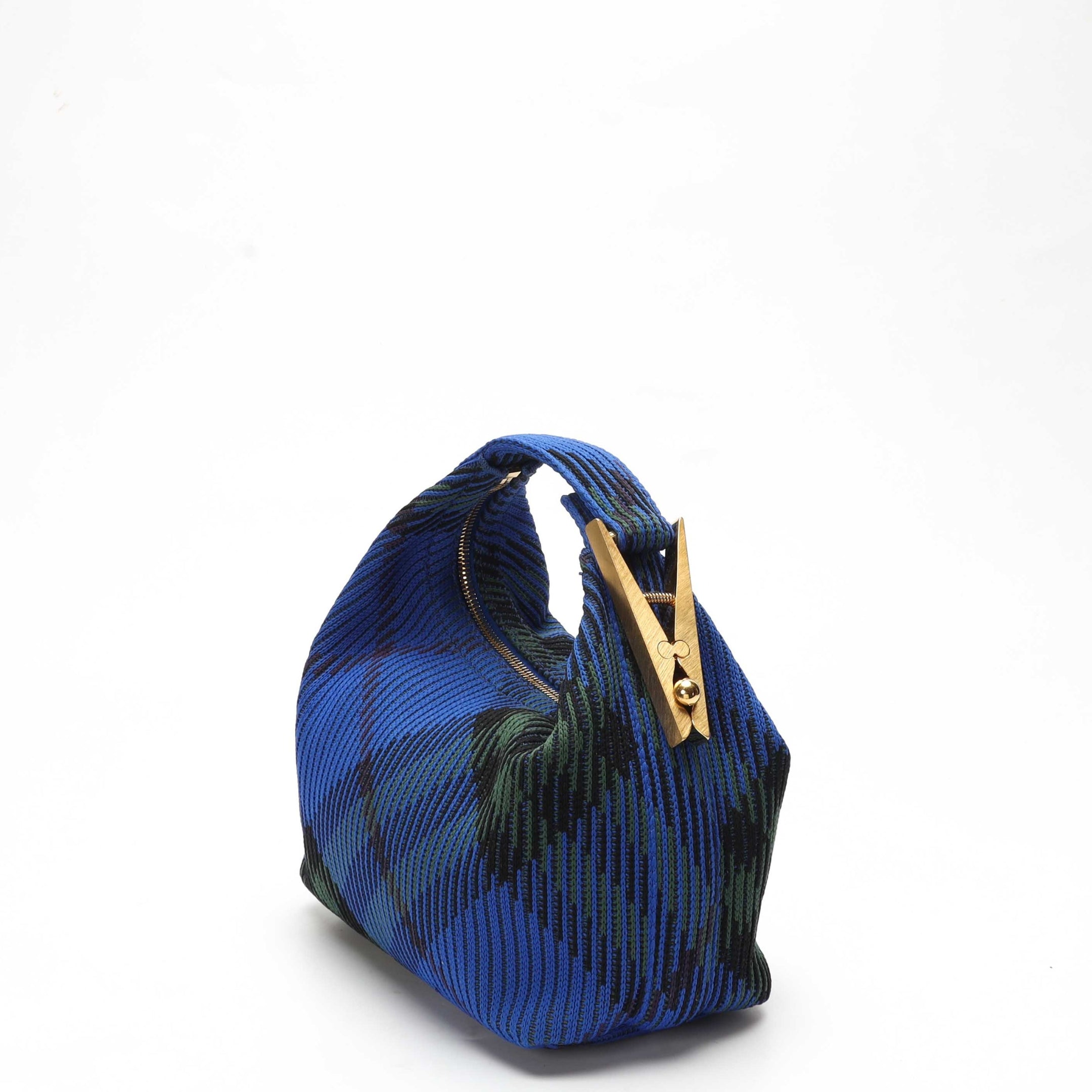 Burberry Blue Check Peg Shoulder Bag