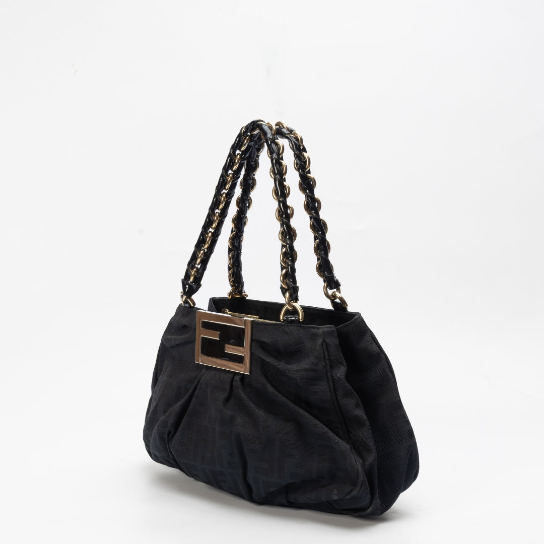 Fendi Zucca Mia Chain Shoulder Bag