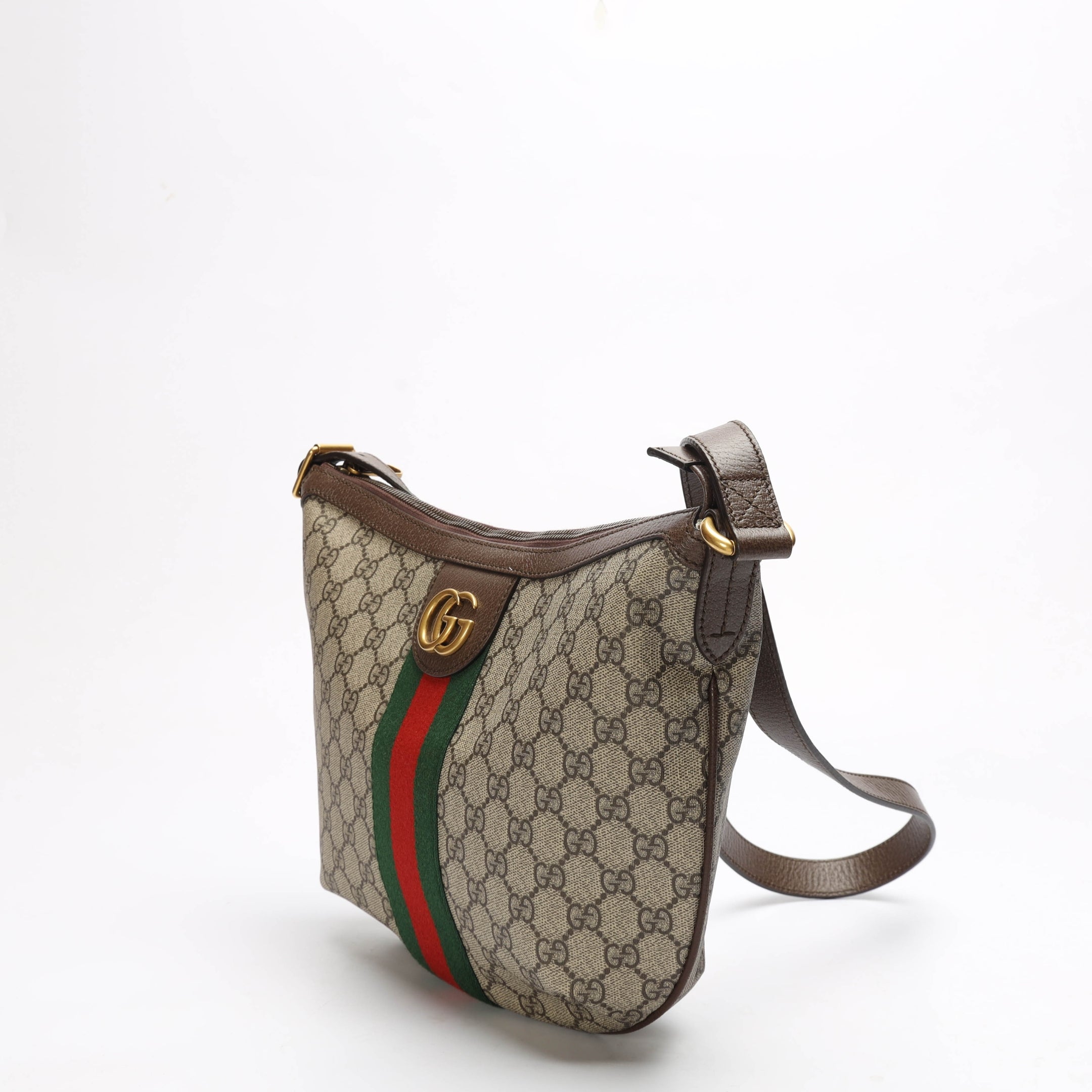 Gucci Ophidia Web Half Moon Shoulder Bag
