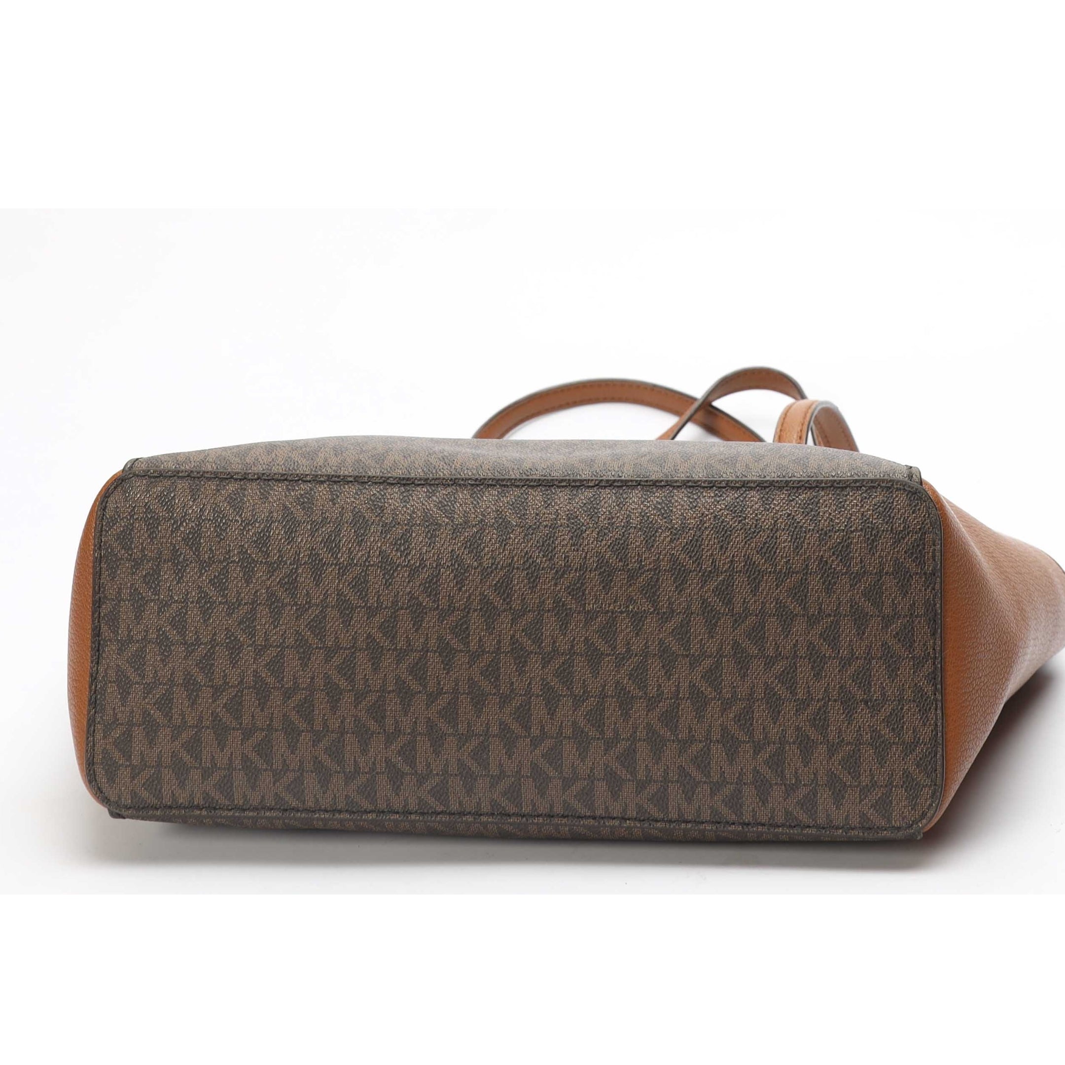 Michael Kors Charlotte Brown Large Logo Tote