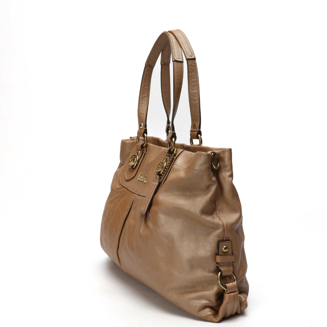 Coach Beige Ashley Convertible Tote