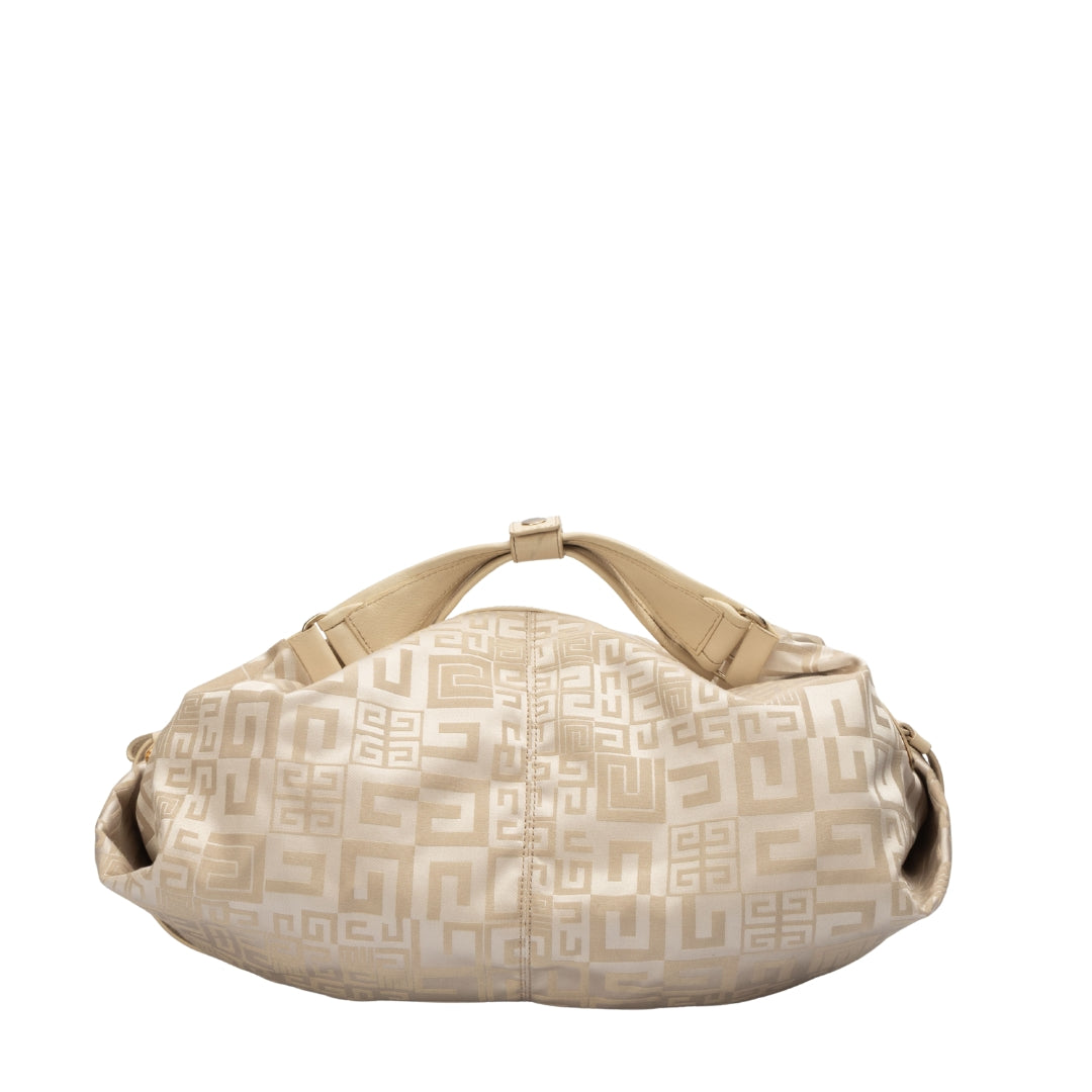Givenchy Beige Monogram Canvas Hobo Bag
