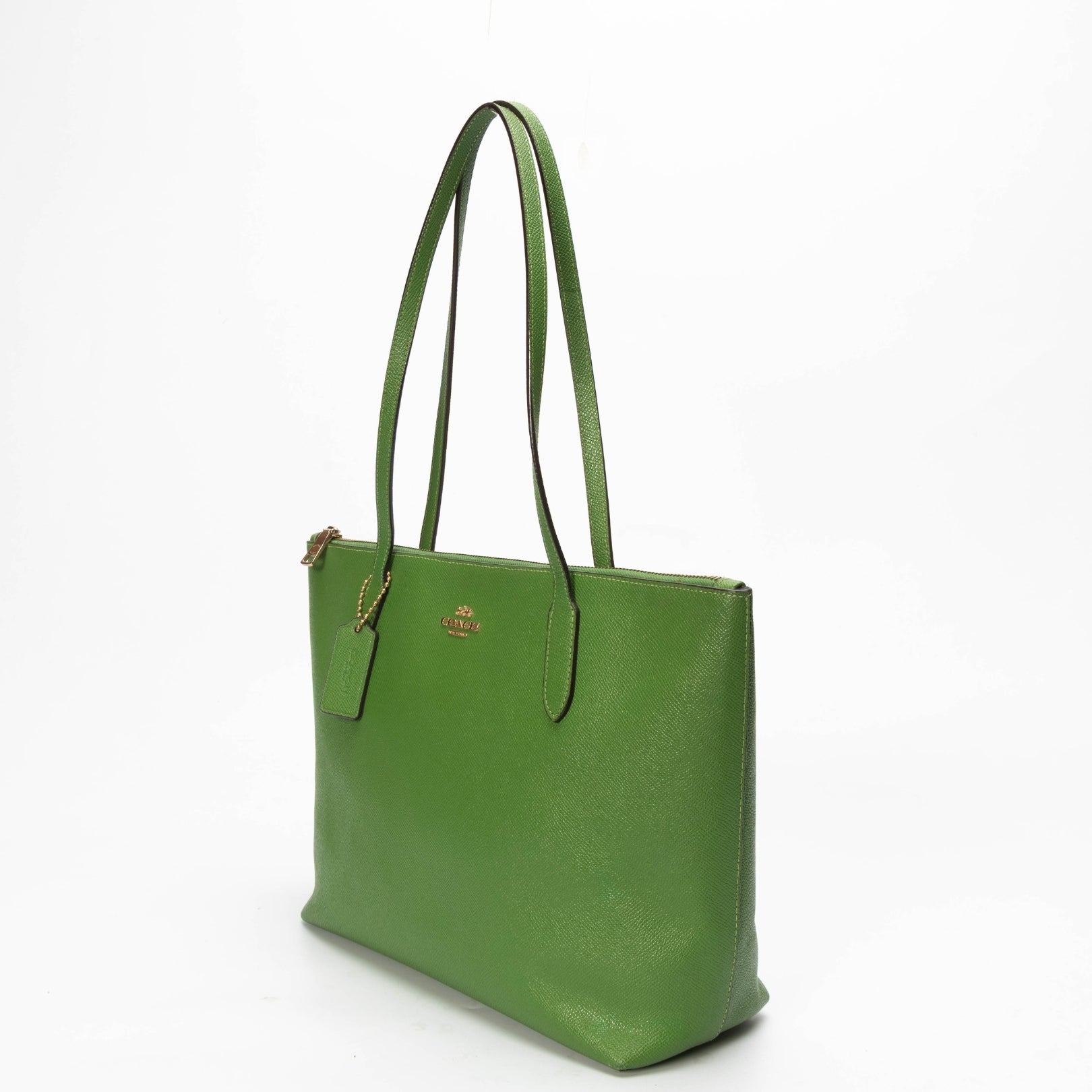 Coach Green Fiona Zip Tote Bag