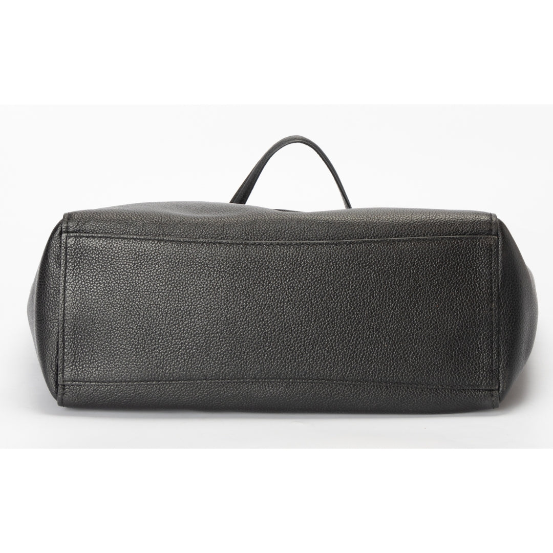 Coach Turnlock Chain Black Tote Bag