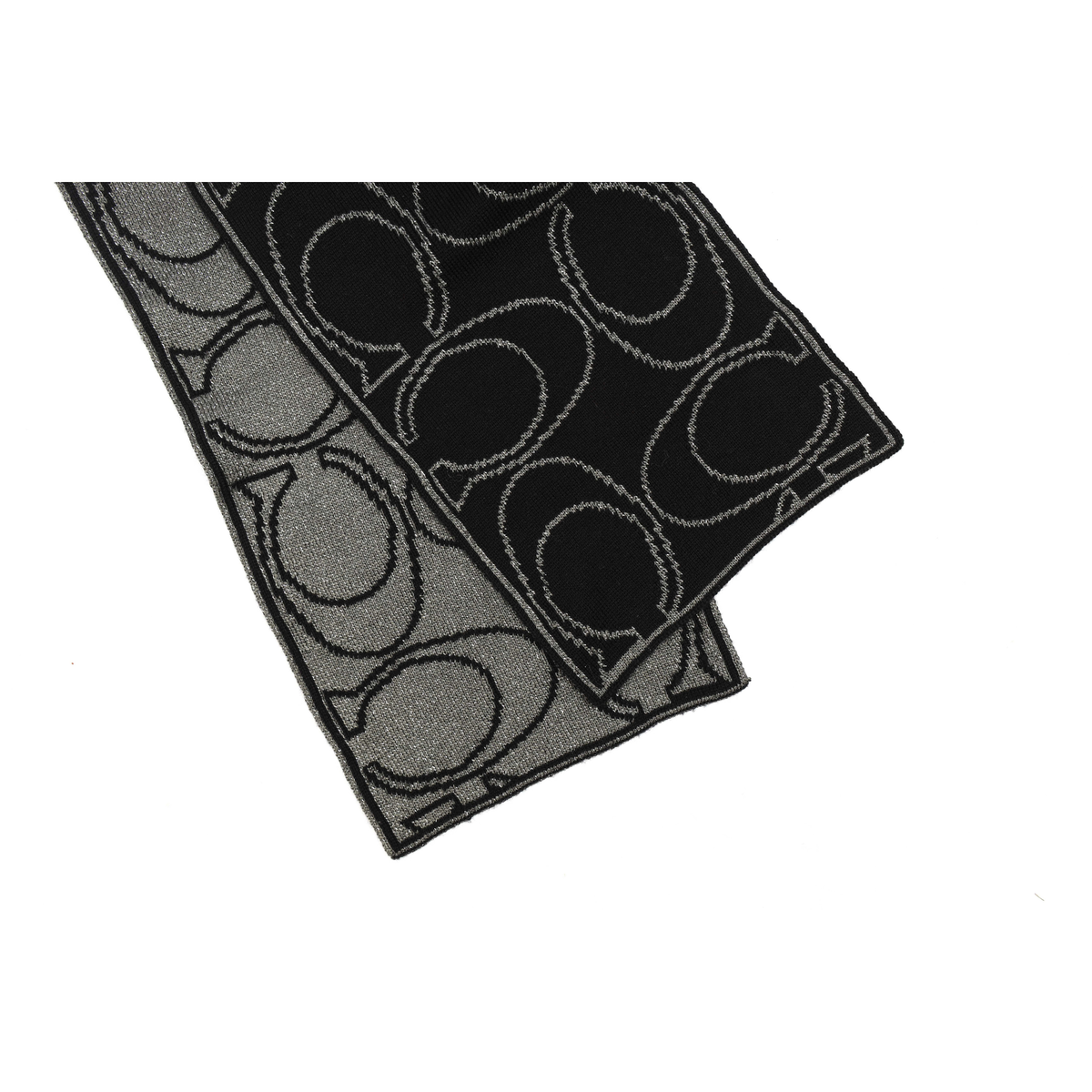 Coach Signature Logo Black Scarf