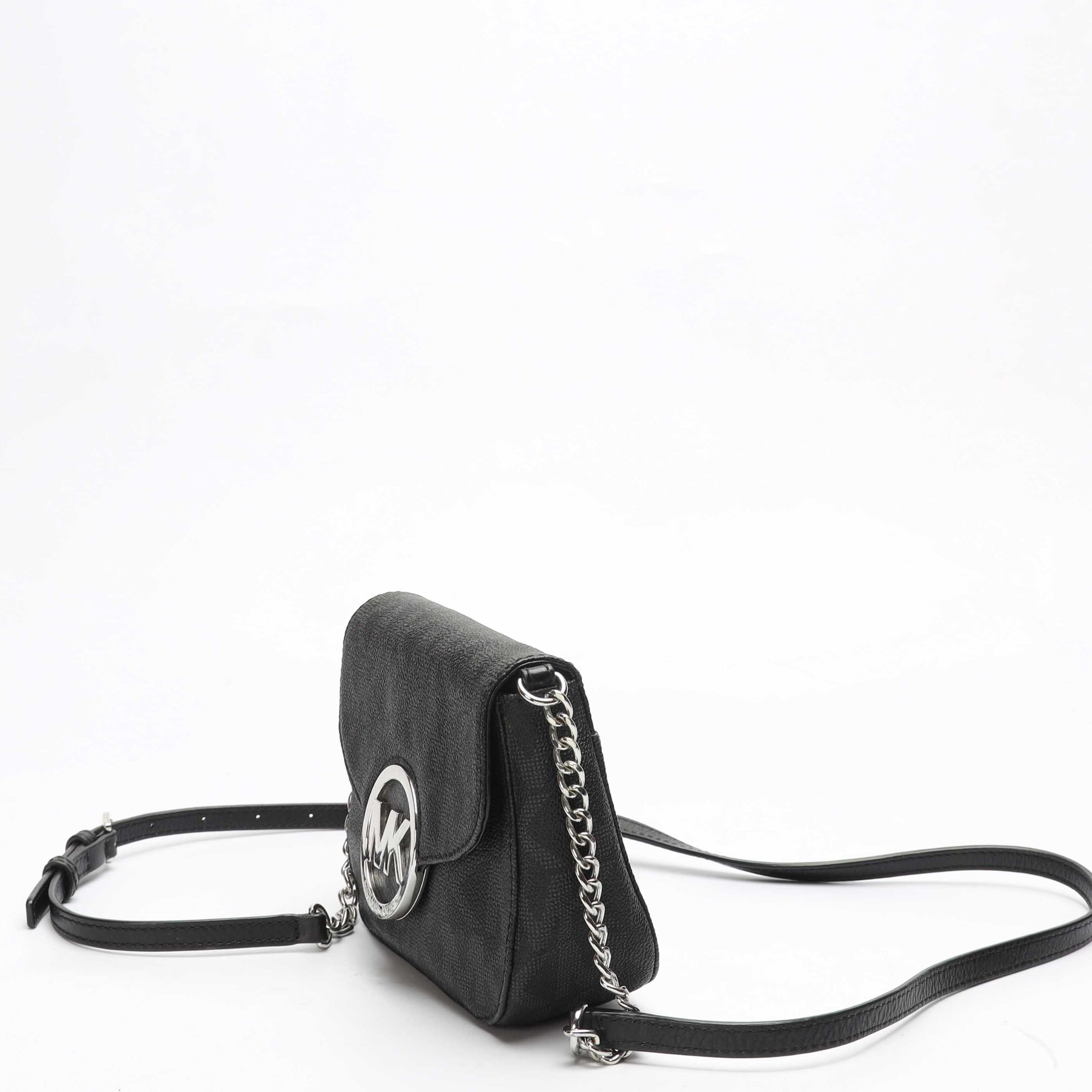 Michael Kors Black Fulton Logo Cross Body Bag