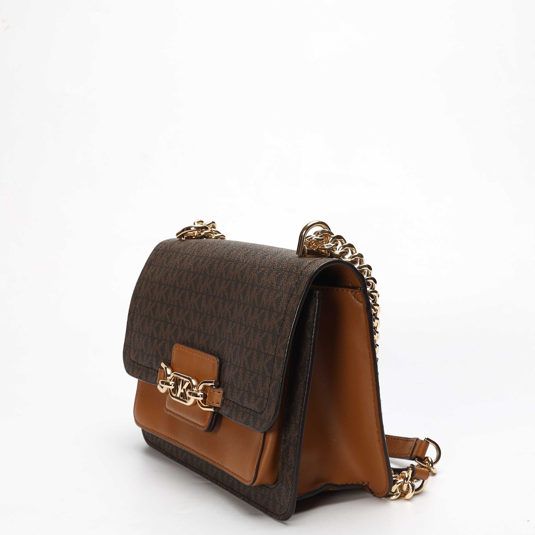 Michael Kors Brown Heather Logo Shoulder Bag