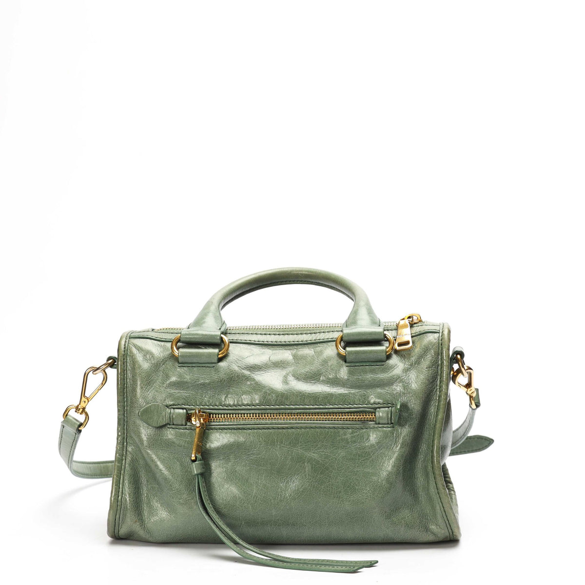 Miu Miu Vitello Shine Small Bauletto Handbag