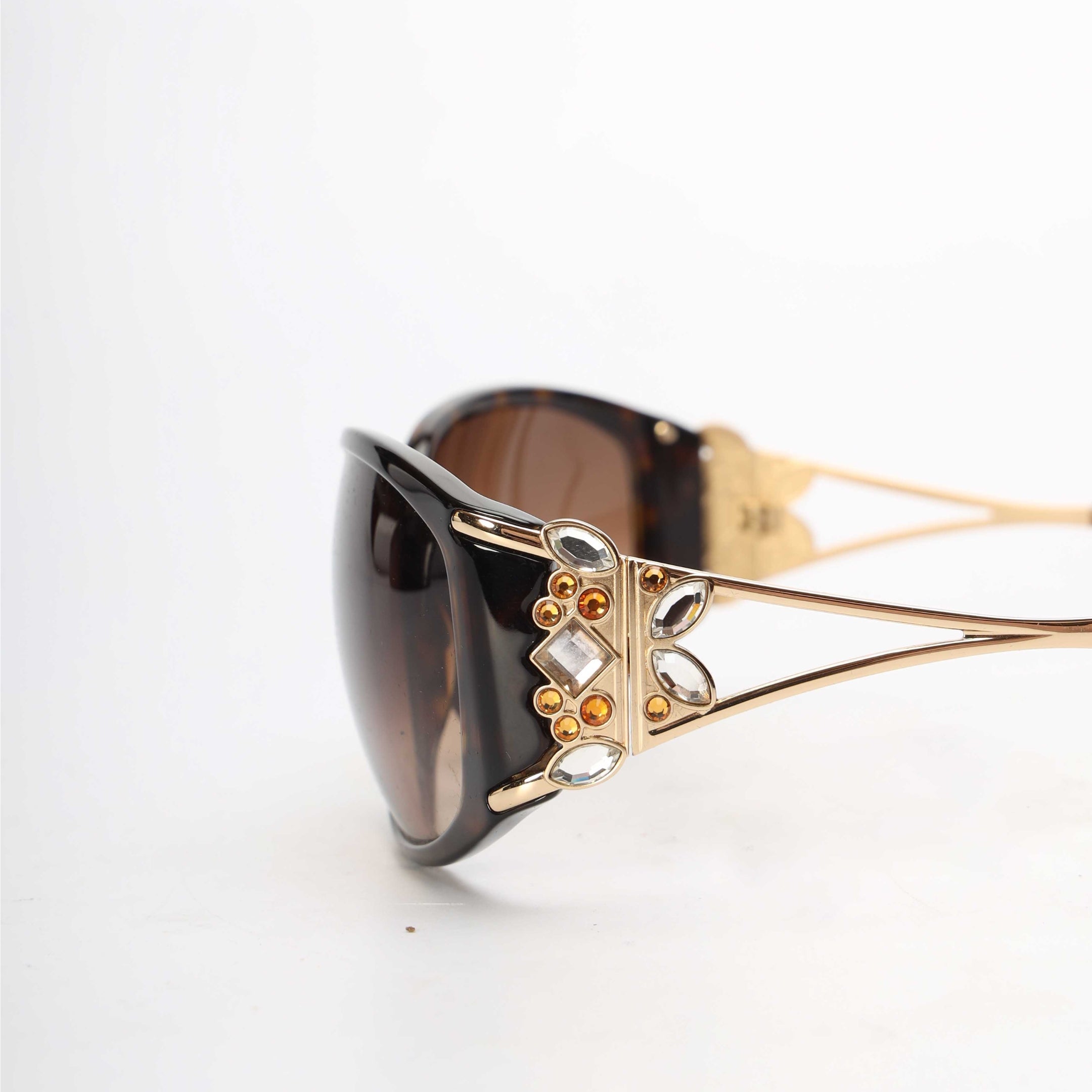 Salvatore Ferragamo Brown Studded Sunglasses
