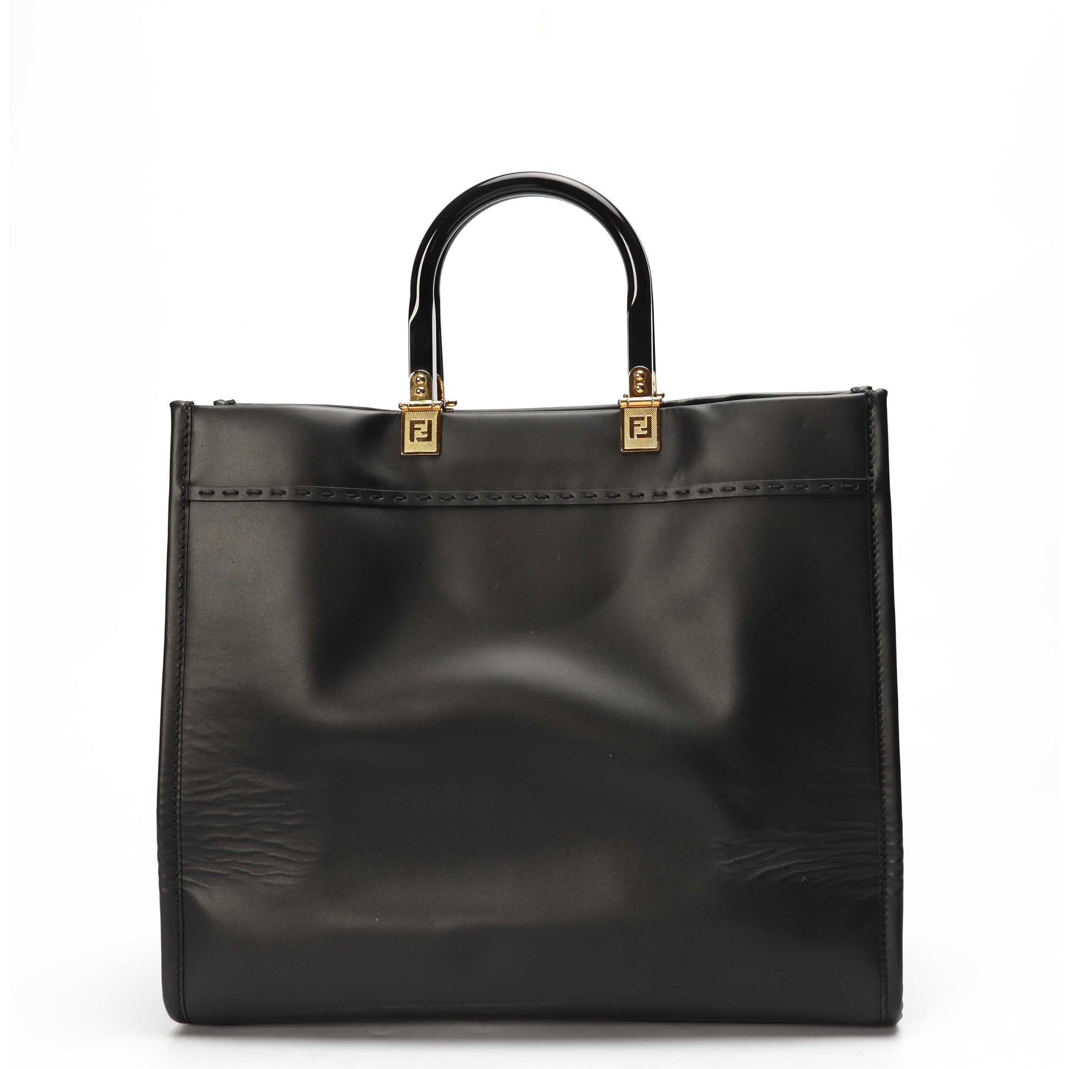Fendi X Versace Black Fendace Sunshine Shopper Tote