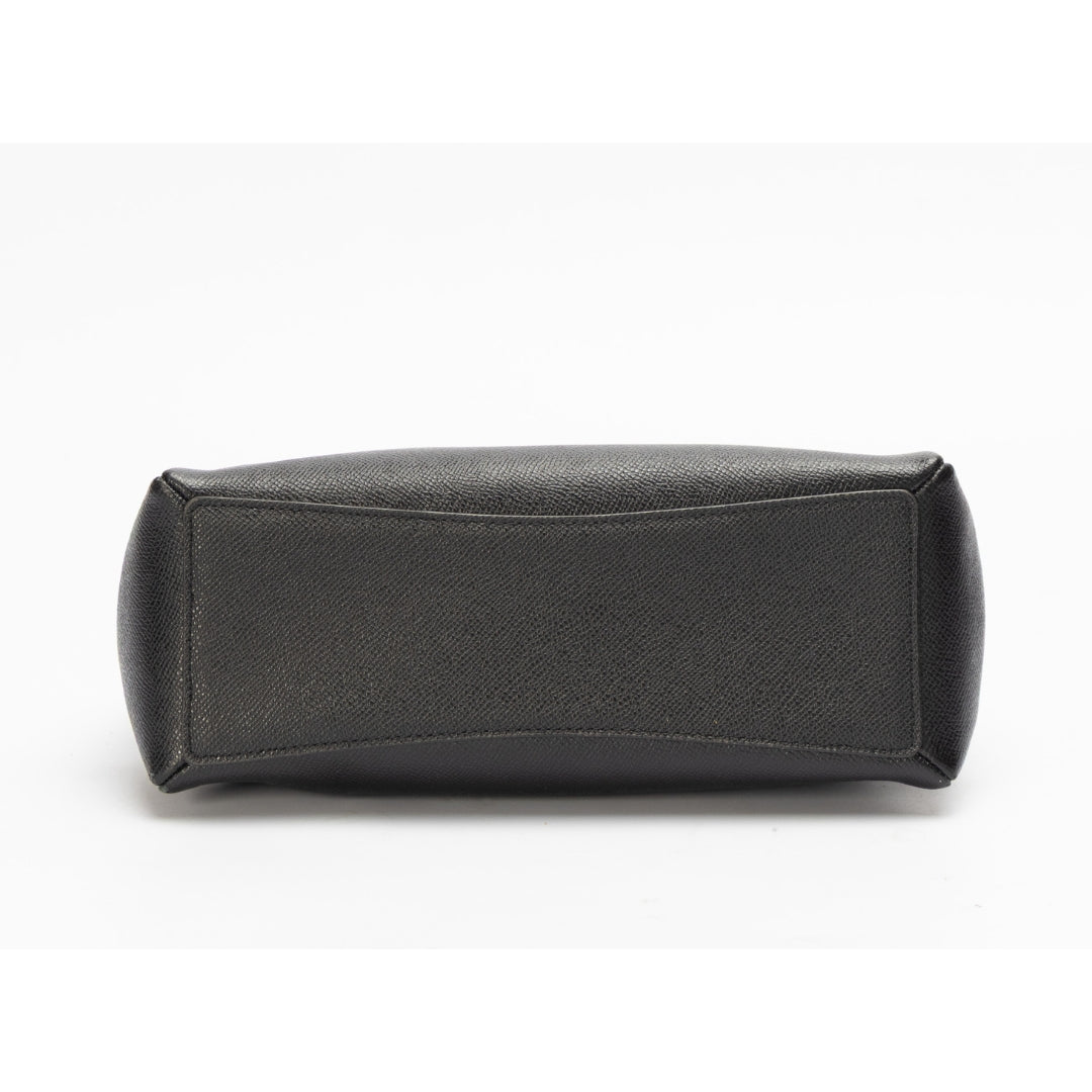 Coach Black Grained Leather Sage Carryall Satchel