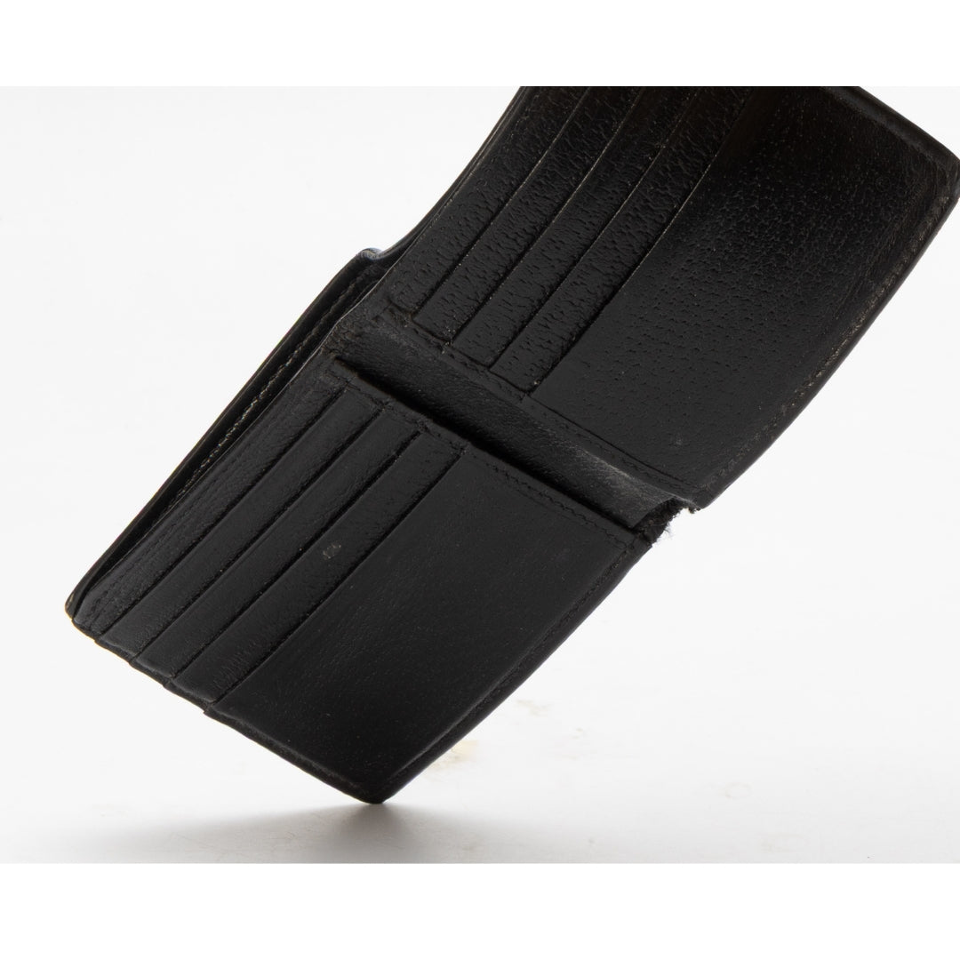 Gucci Bee Black Leather Bifold Wallet