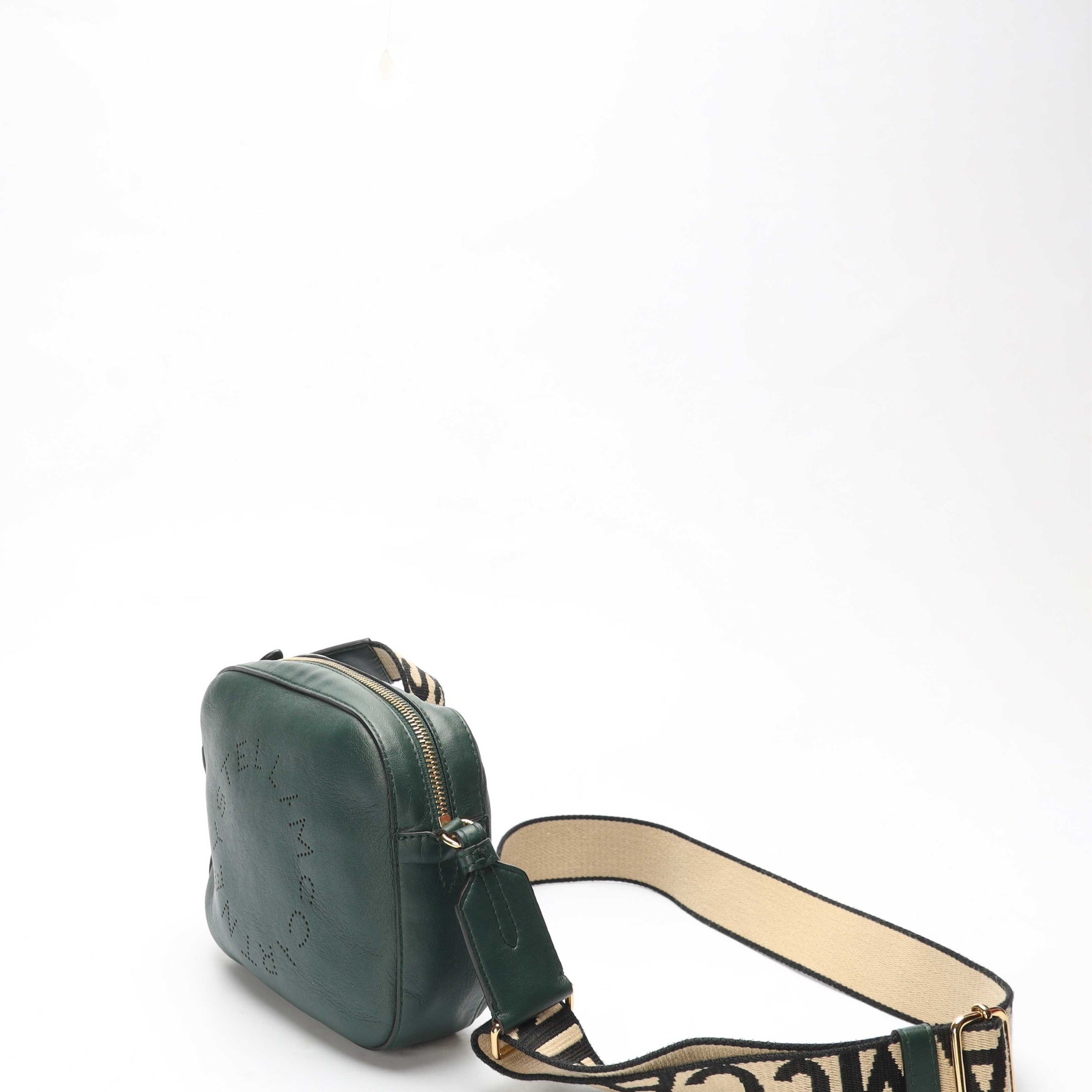 Stella Mccartney Green Grainy Small Camera Bag
