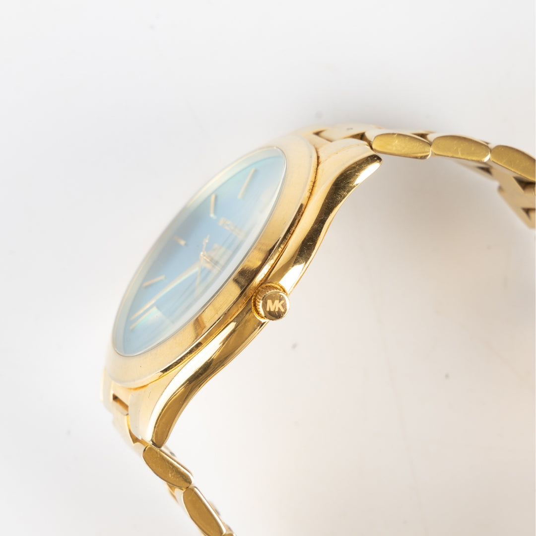 Michael Kors Metallic Blue Dial Watch