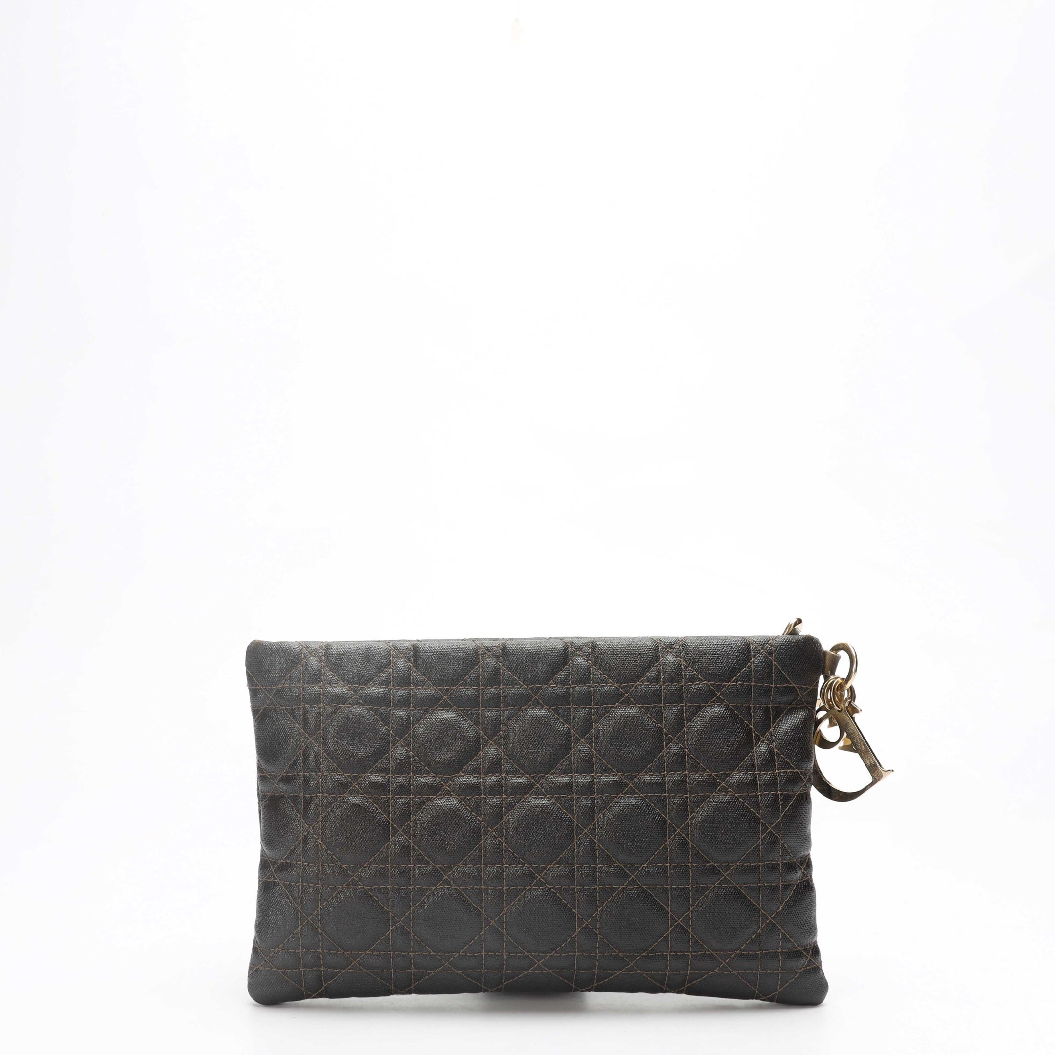 Dior Brown Cannage Black Pouch