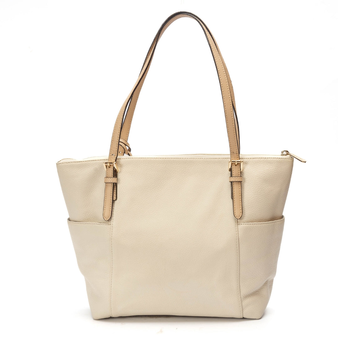 Michael Kors Beige Jet Set Large Tote Bag