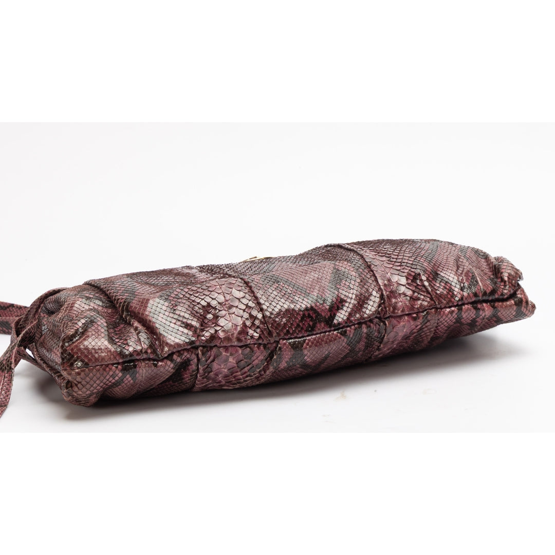 Gucci Brown Python Hysteria Clutch Bag