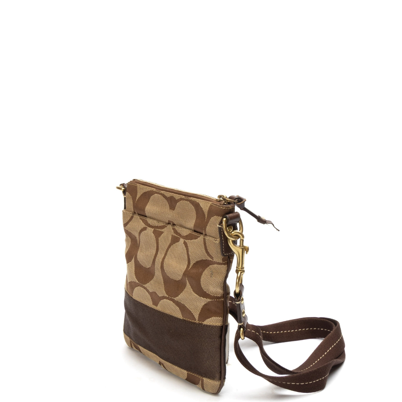 Coach Brown/Beige Swingpack Crossbody Bag