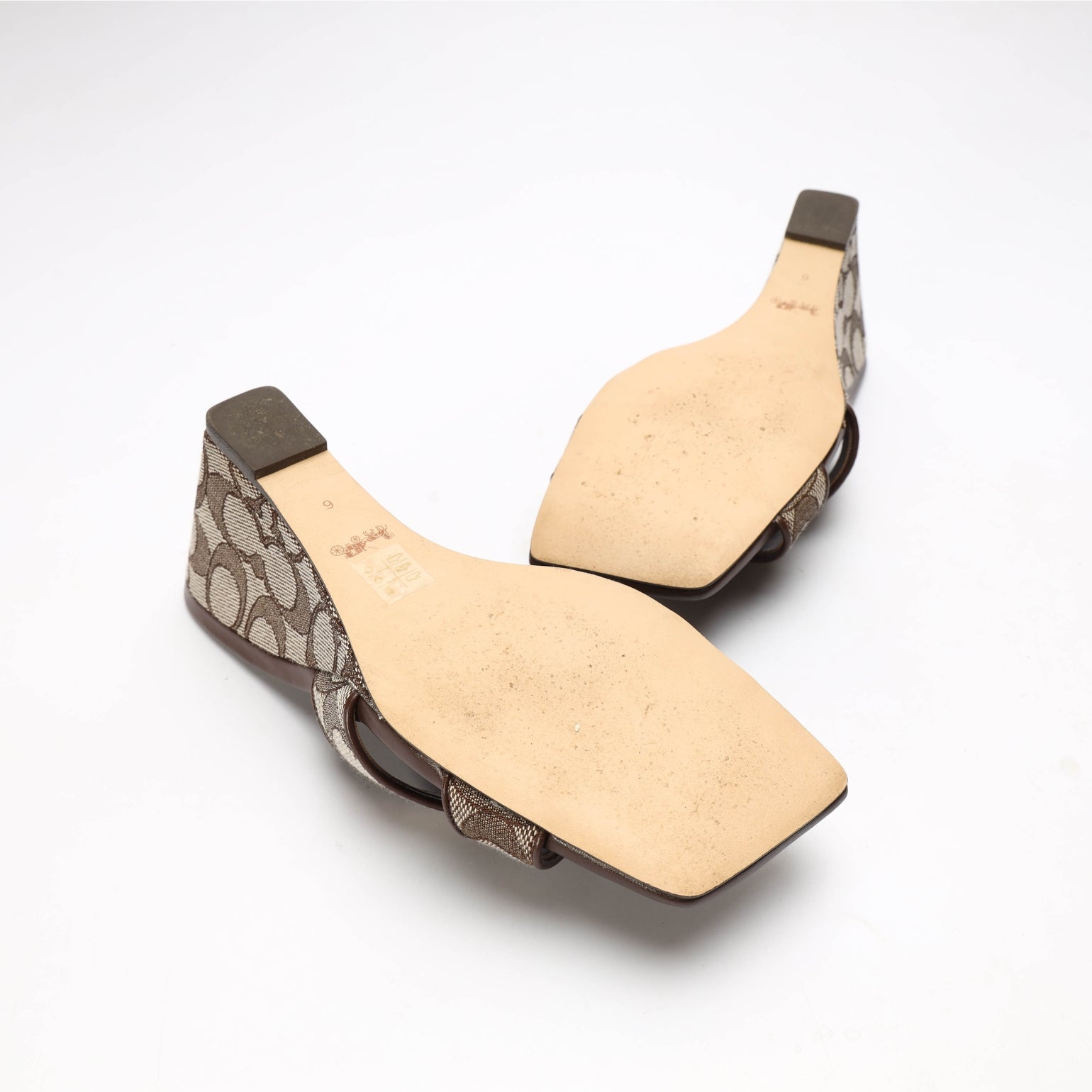 Coach Wedge Sandal In Signature Jacquard
