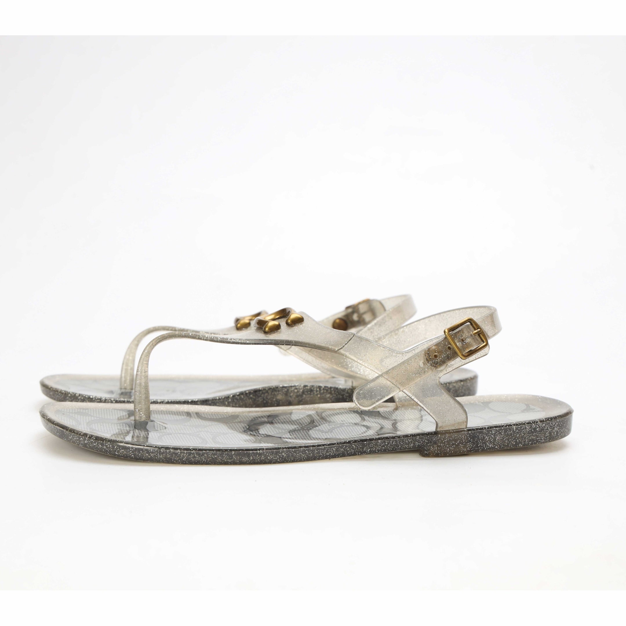 Coach Natalee Jelly T-Strap Slingback Sandals
