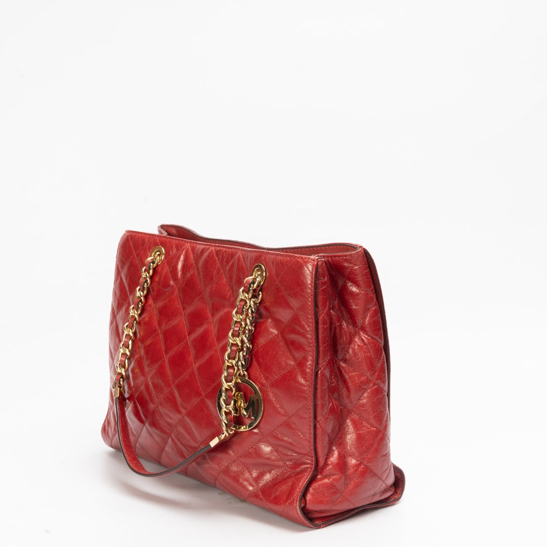 Michael Kors Susan Medium Quilted Leather Tote Bag