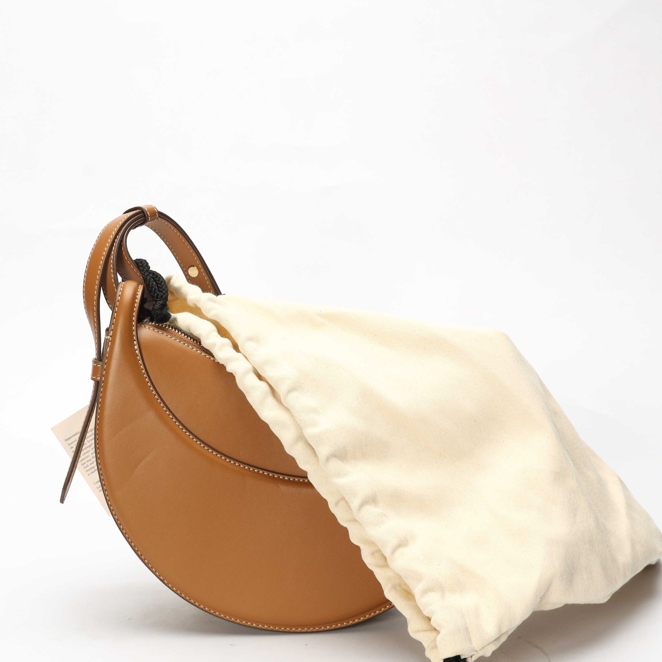 Polene Numero Dix Camel Crossbody Bag
