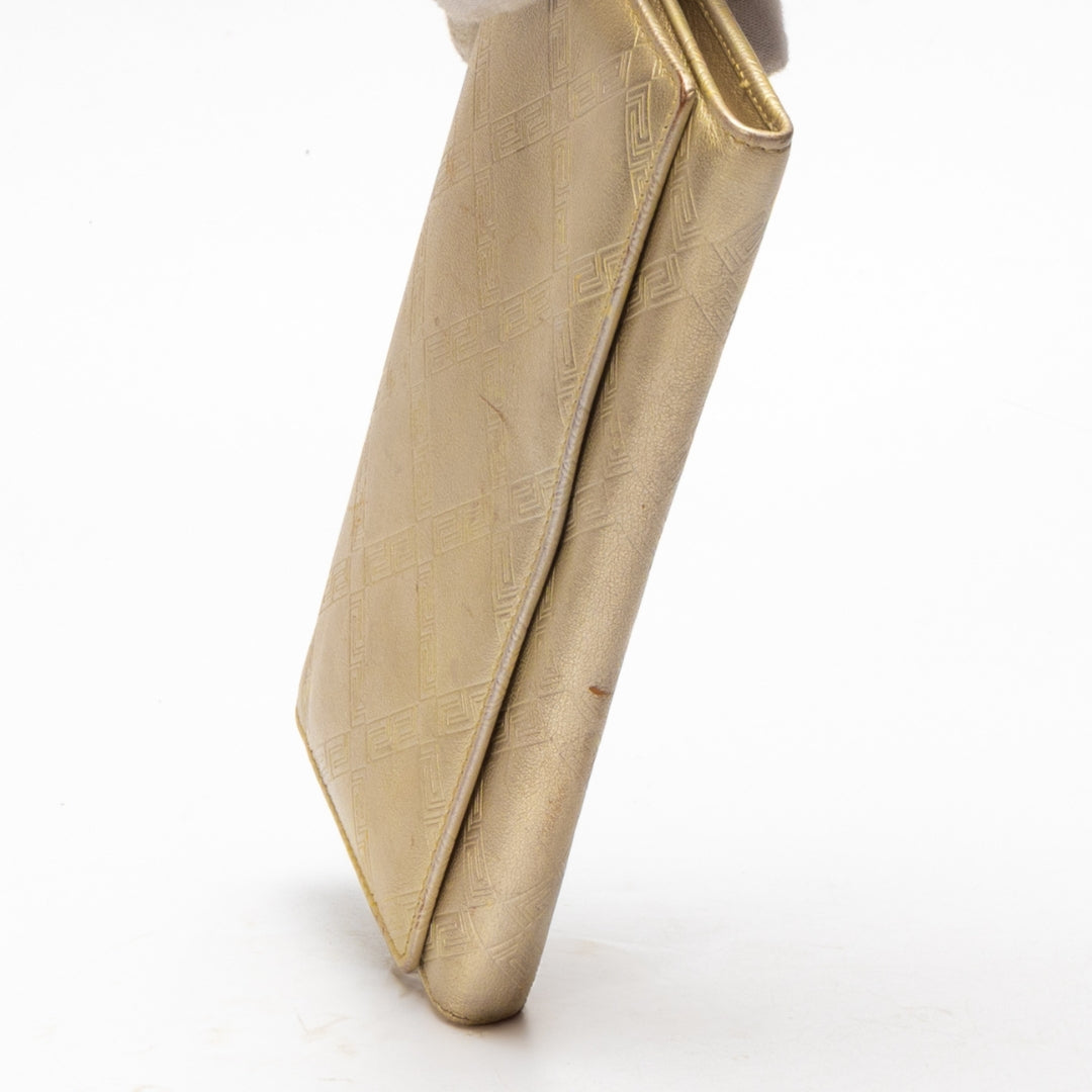 Versace Gold Logo Flap Wallet