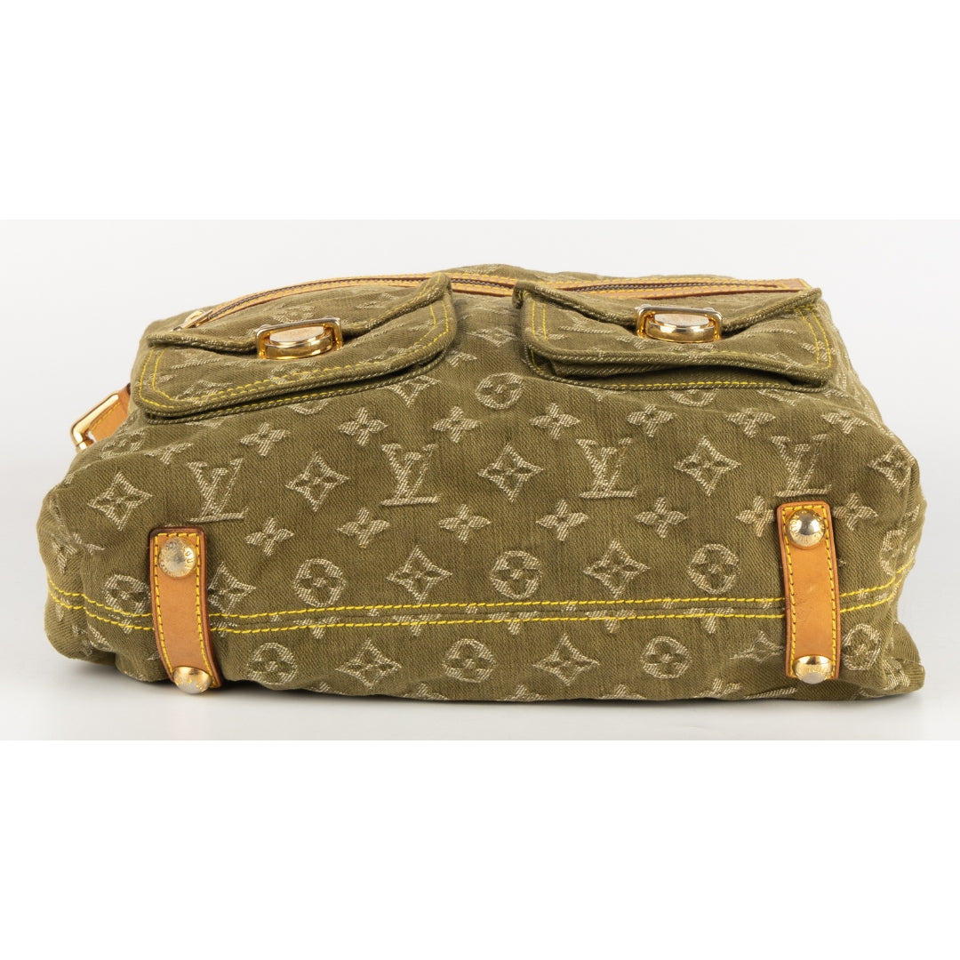 Louis Vuitton Green Denim Monogram Baggy GM Bag