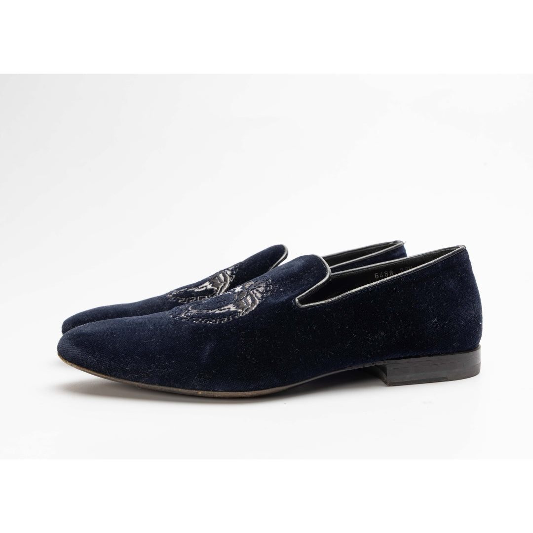 Versace Medusa Milano Velvet Slip-On Loafers