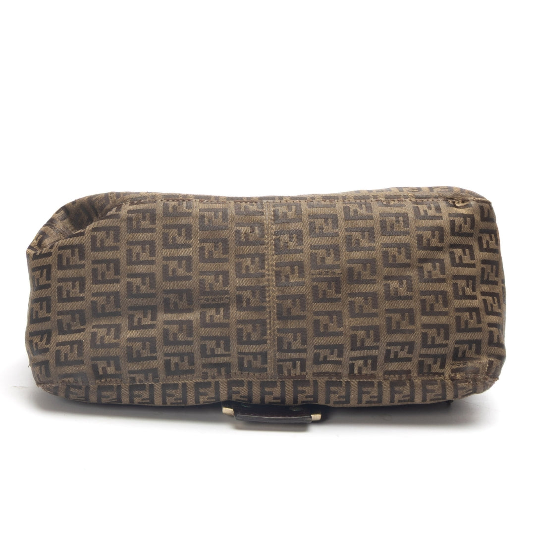 Fendi Brown Zucca Big Mamma Flap Baguette