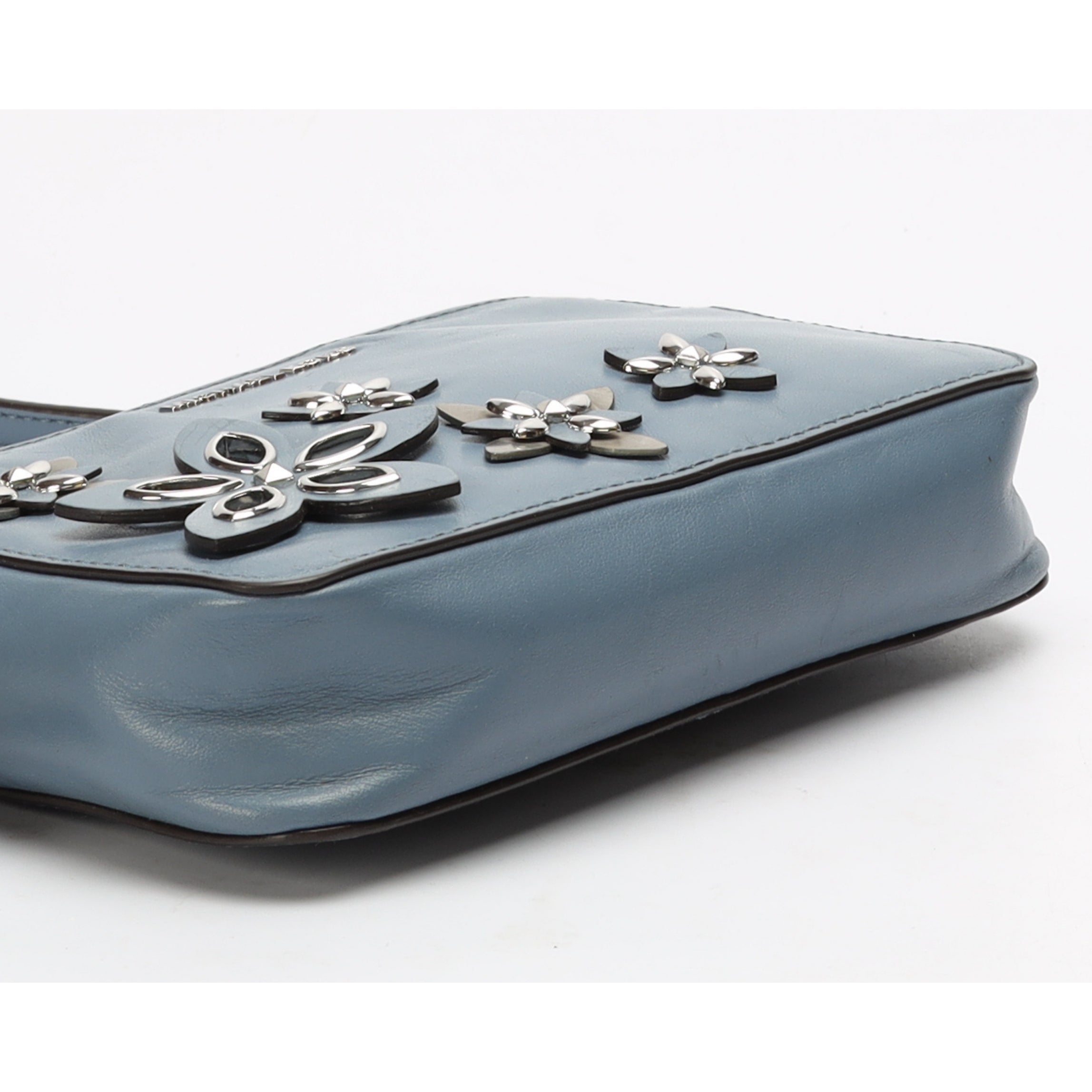 Michael Kors Blue Floral Embellished Crossbody Bag