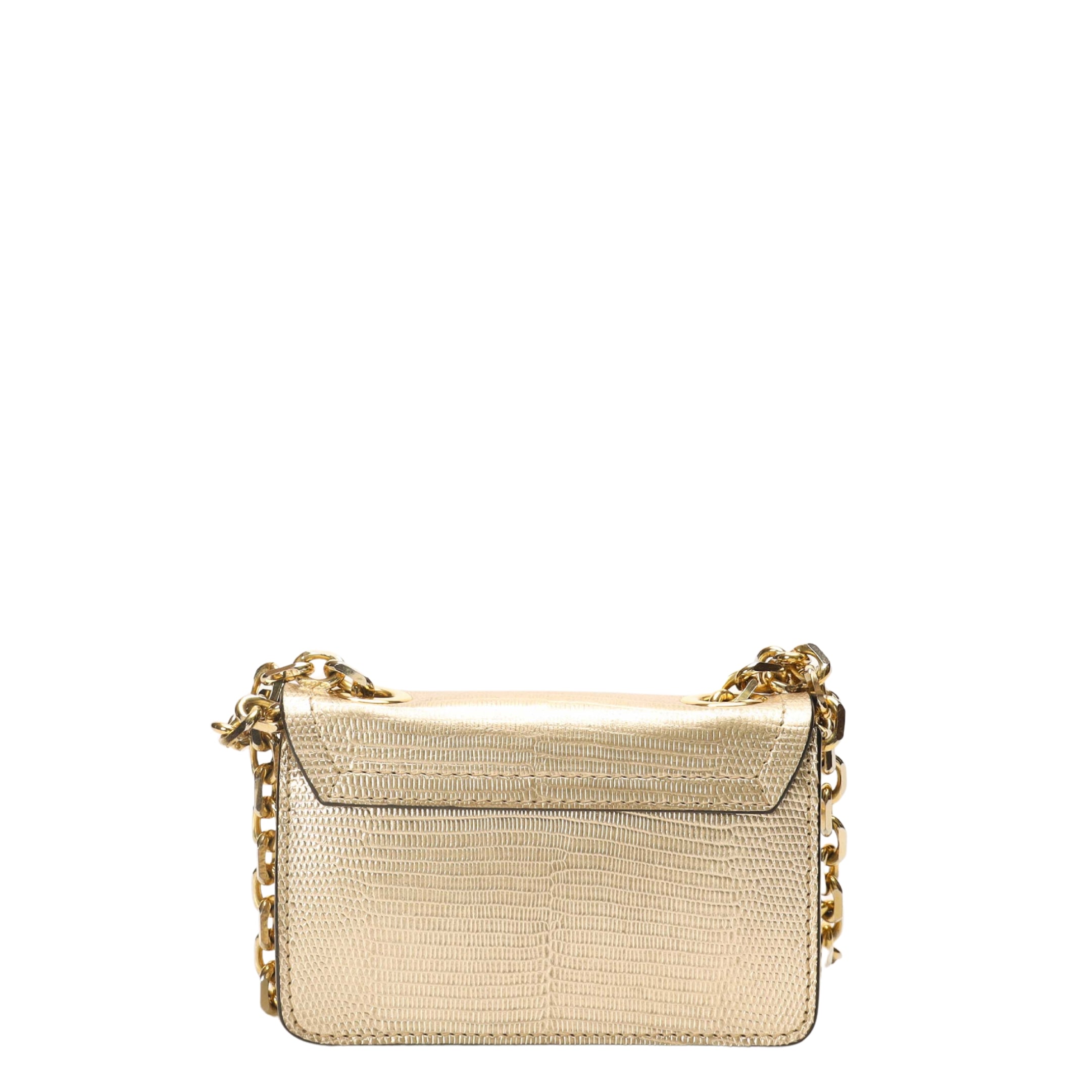 Moschino Logo Metallic Crossbody Bag