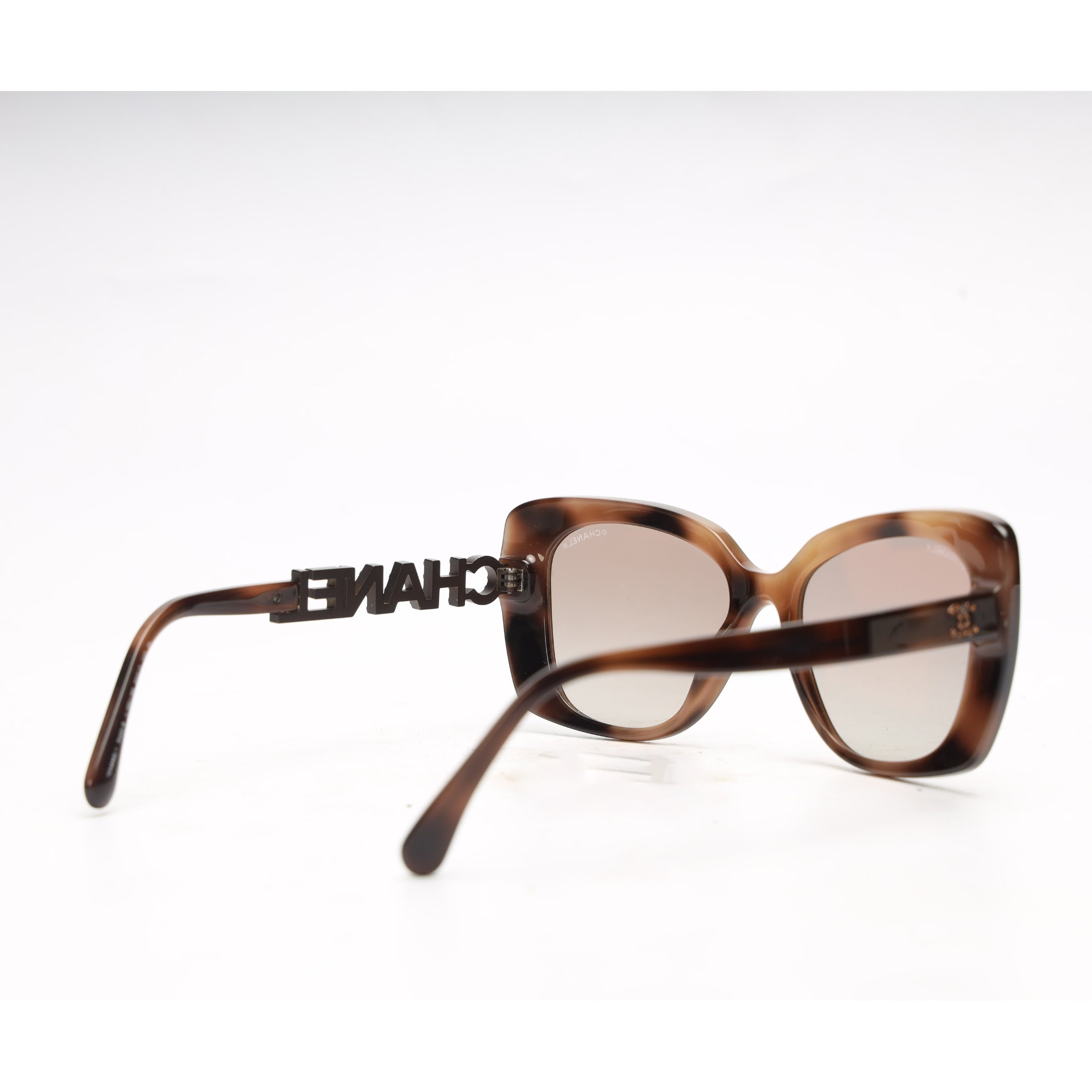 Chanel Brown Tortoise Square Sunglasses