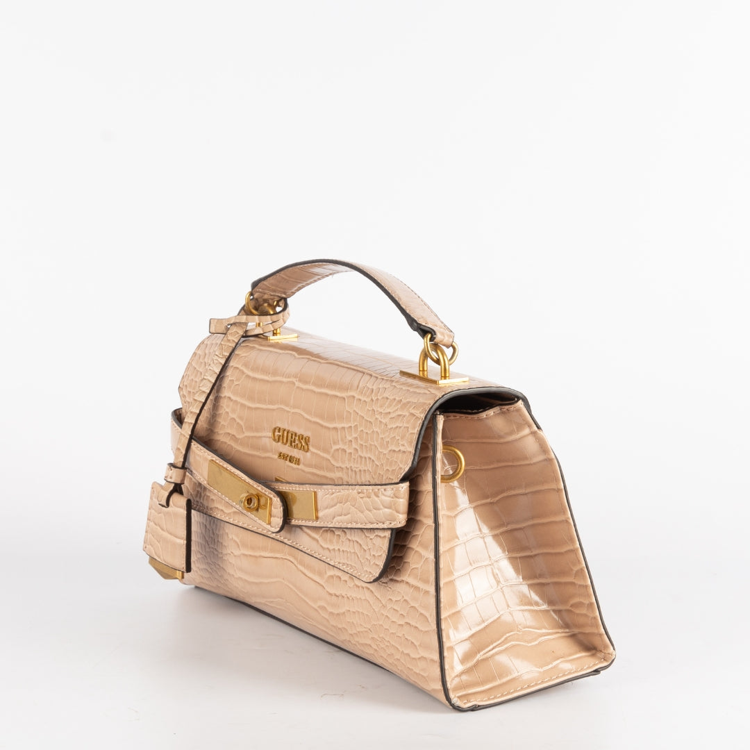 Guess Enisa Croc Textured Satchel