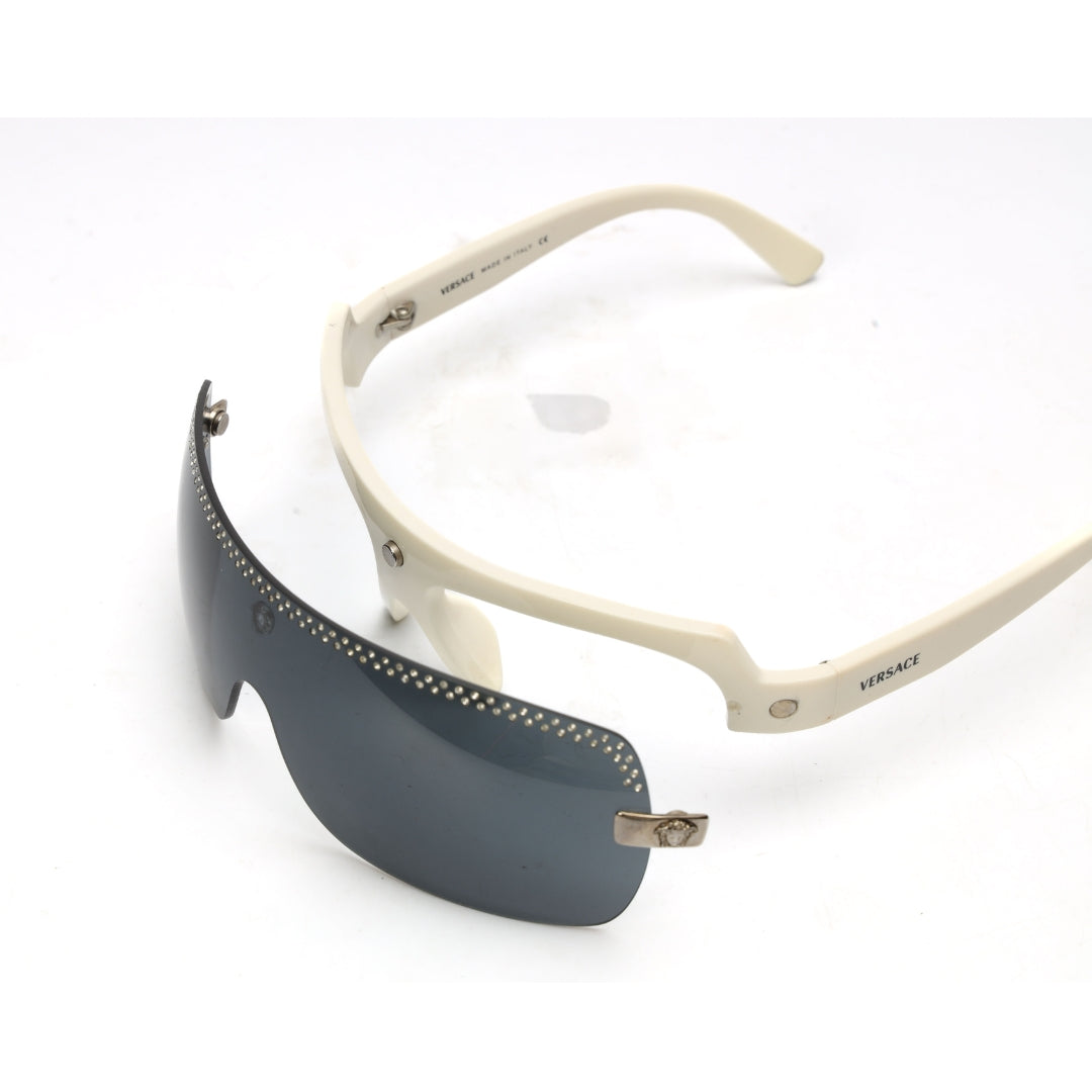 Versace Blue Lens Shield Sunglasses
