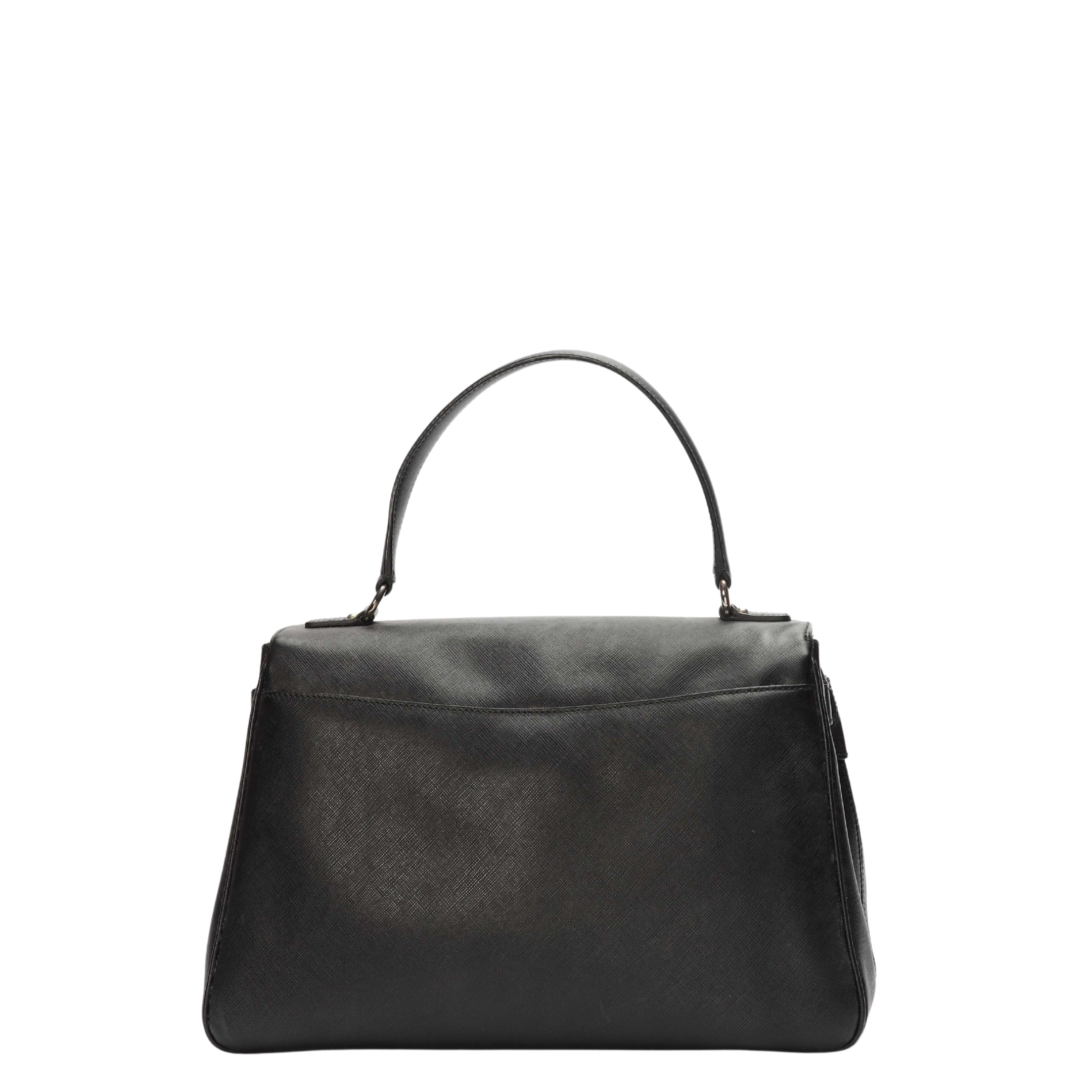 Salvatore Ferragamo Black Gancio Flap Top Handle Bag