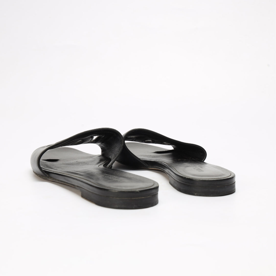 Dolce & Gabanna Bianca Black Logo Sliders